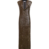 Abito lungo con paillettes 81AAO463 JR012A1N GENNY 