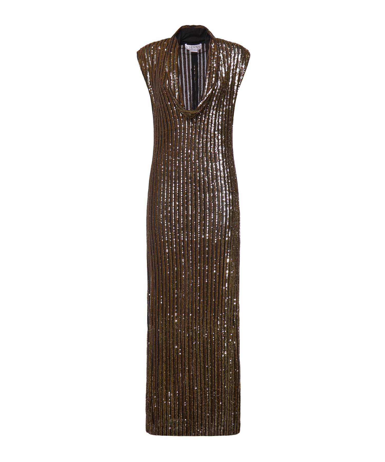 Abito lungo con paillettes 81AAO463 JR012A1N GENNY 