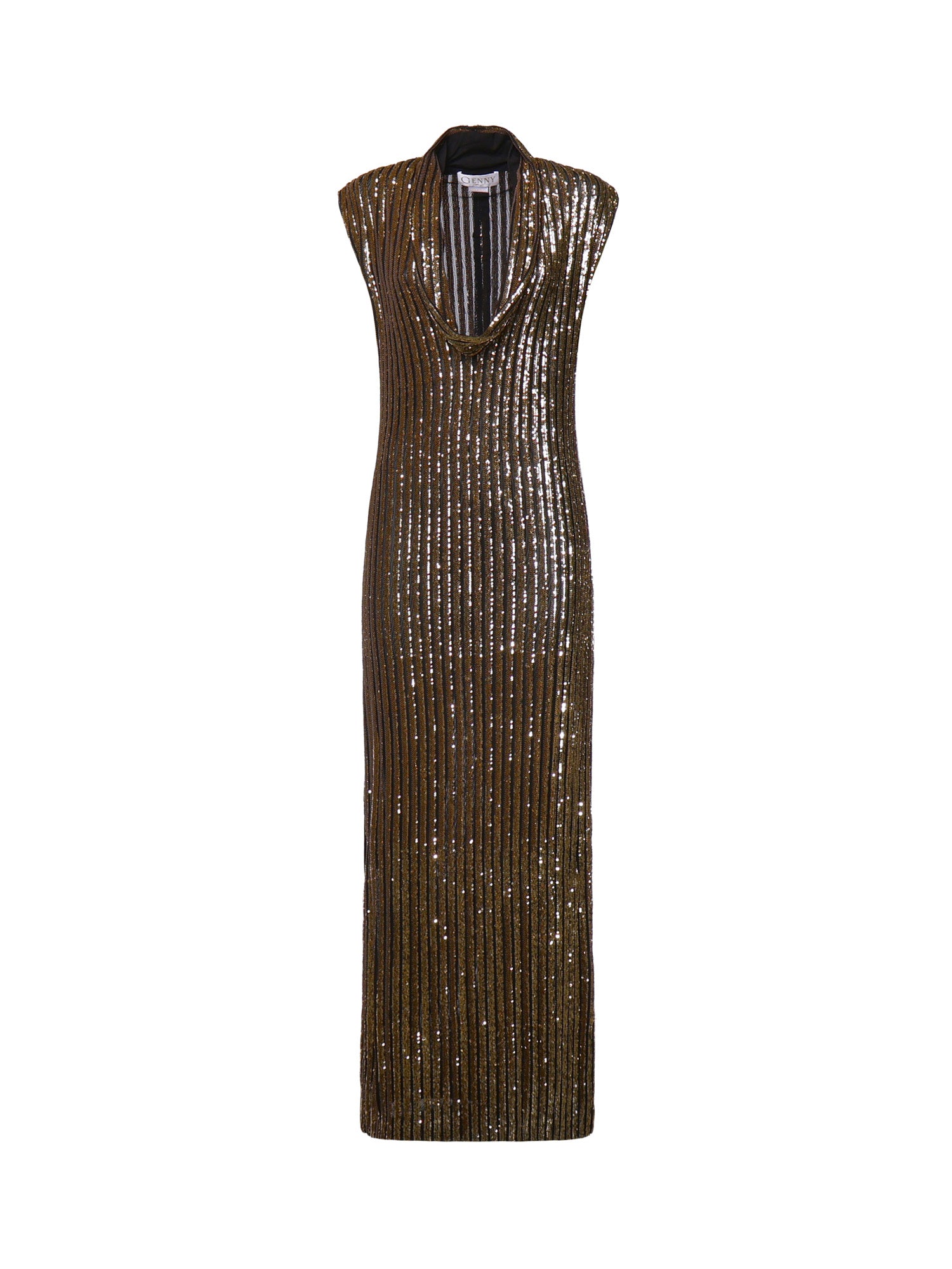 Abito lungo con paillettes 81AAO463 JR012A1N GENNY 