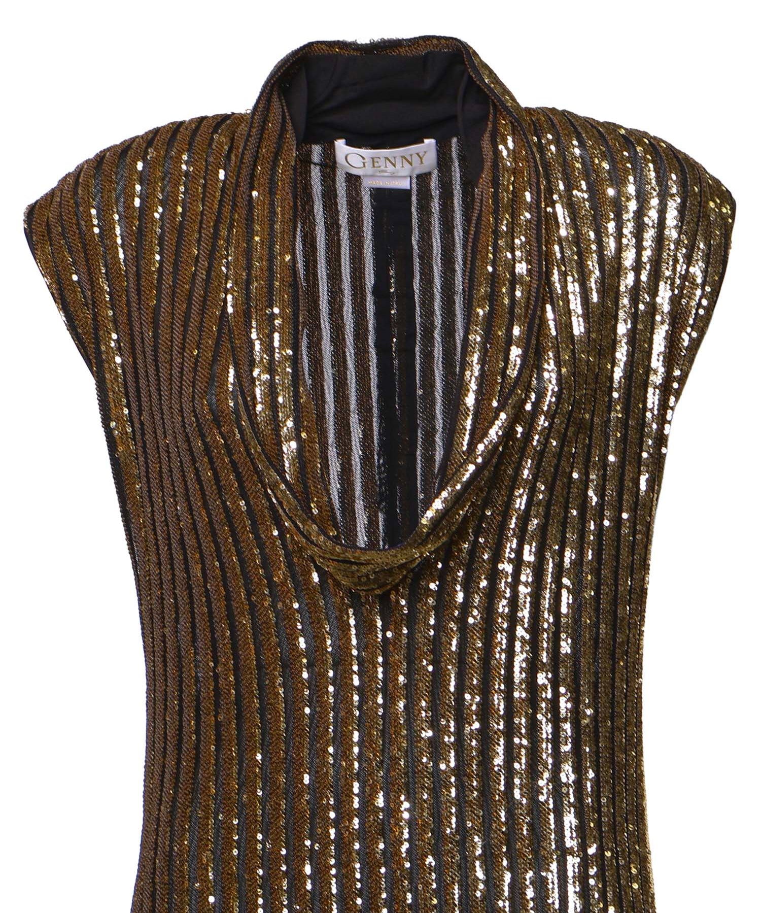 Abito lungo con paillettes 81AAO463 JR012A1N GENNY 