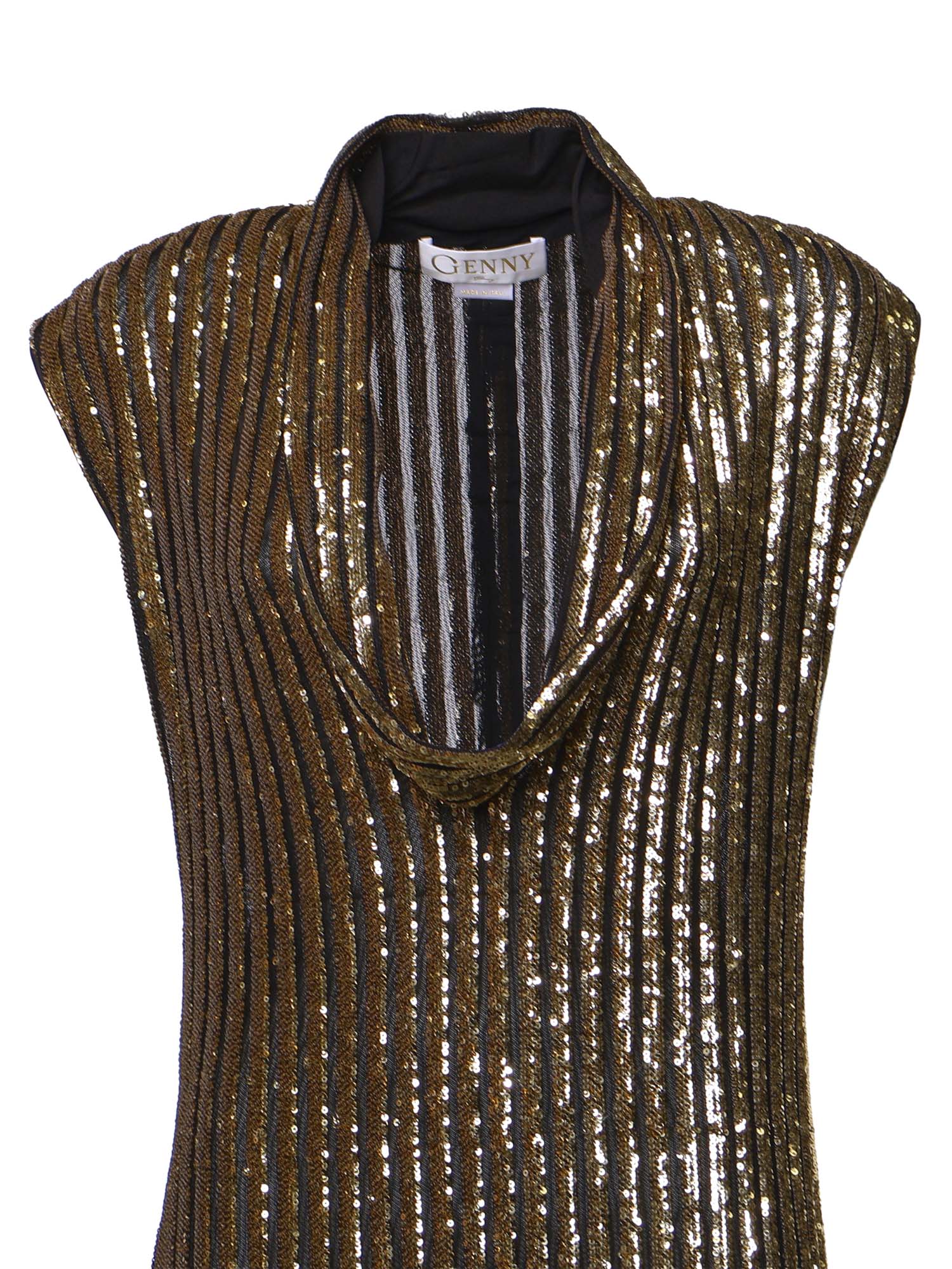 Abito lungo con paillettes 81AAO463 JR012A1N GENNY 