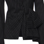 Giacca in gessato con fiocco 81AAQ508 N0814899 GENNY 