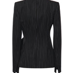 Giacca in gessato con fiocco 81AAQ508 N0814899 GENNY 