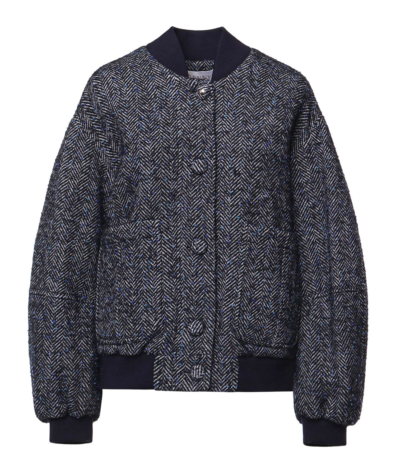 Bomber in panno di lana spigato 81AAS900 N0816240 GENNY 