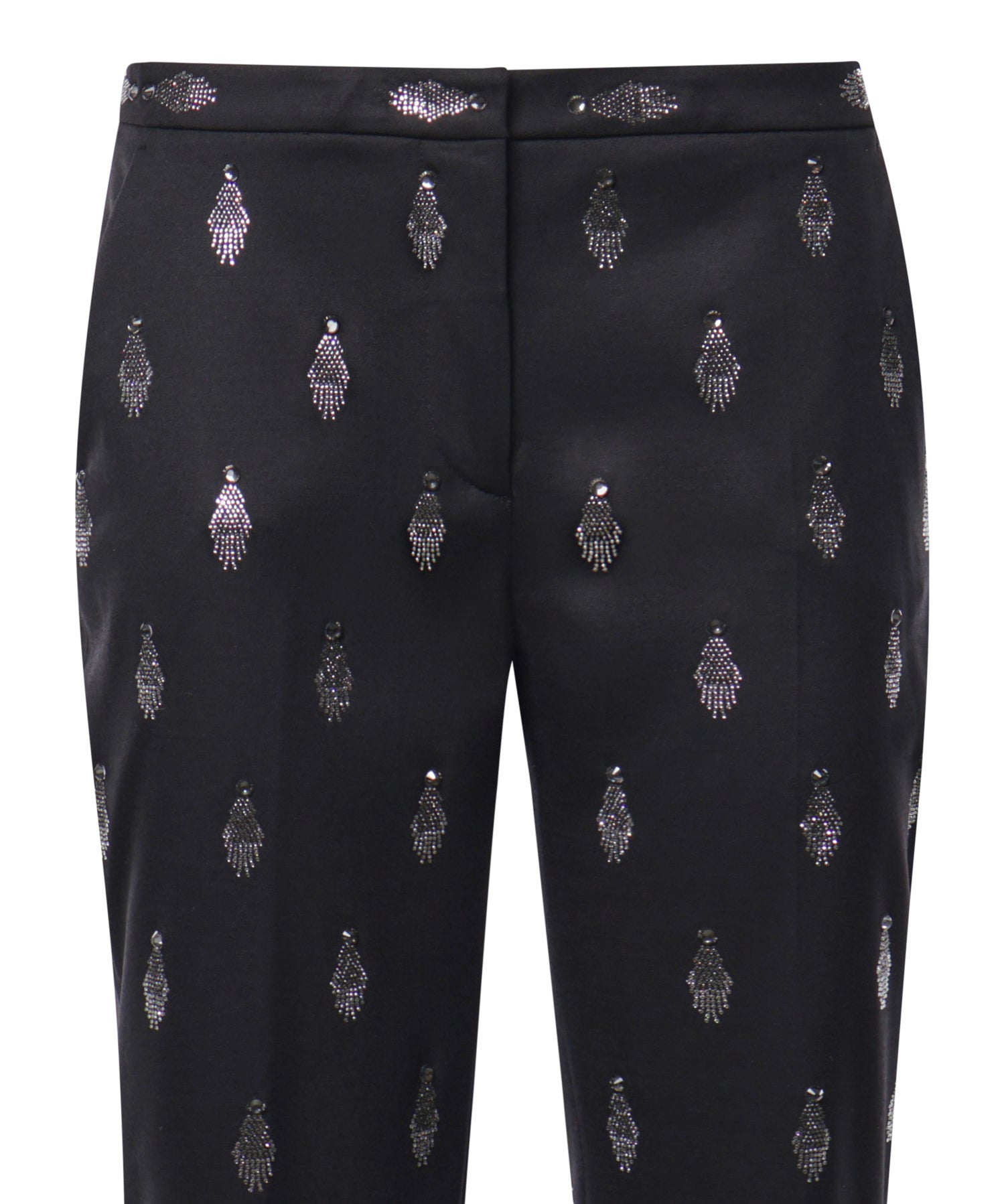 Pantaloni in lana con strass 81AJA159 N0853899 GENNY 