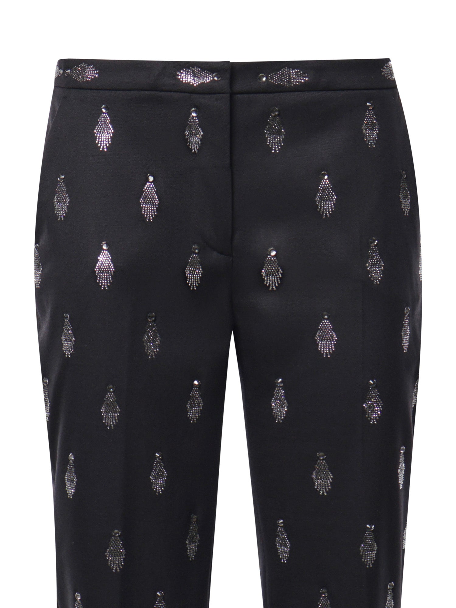 Pantaloni in lana con strass 81AJA159 N0853899 GENNY 
