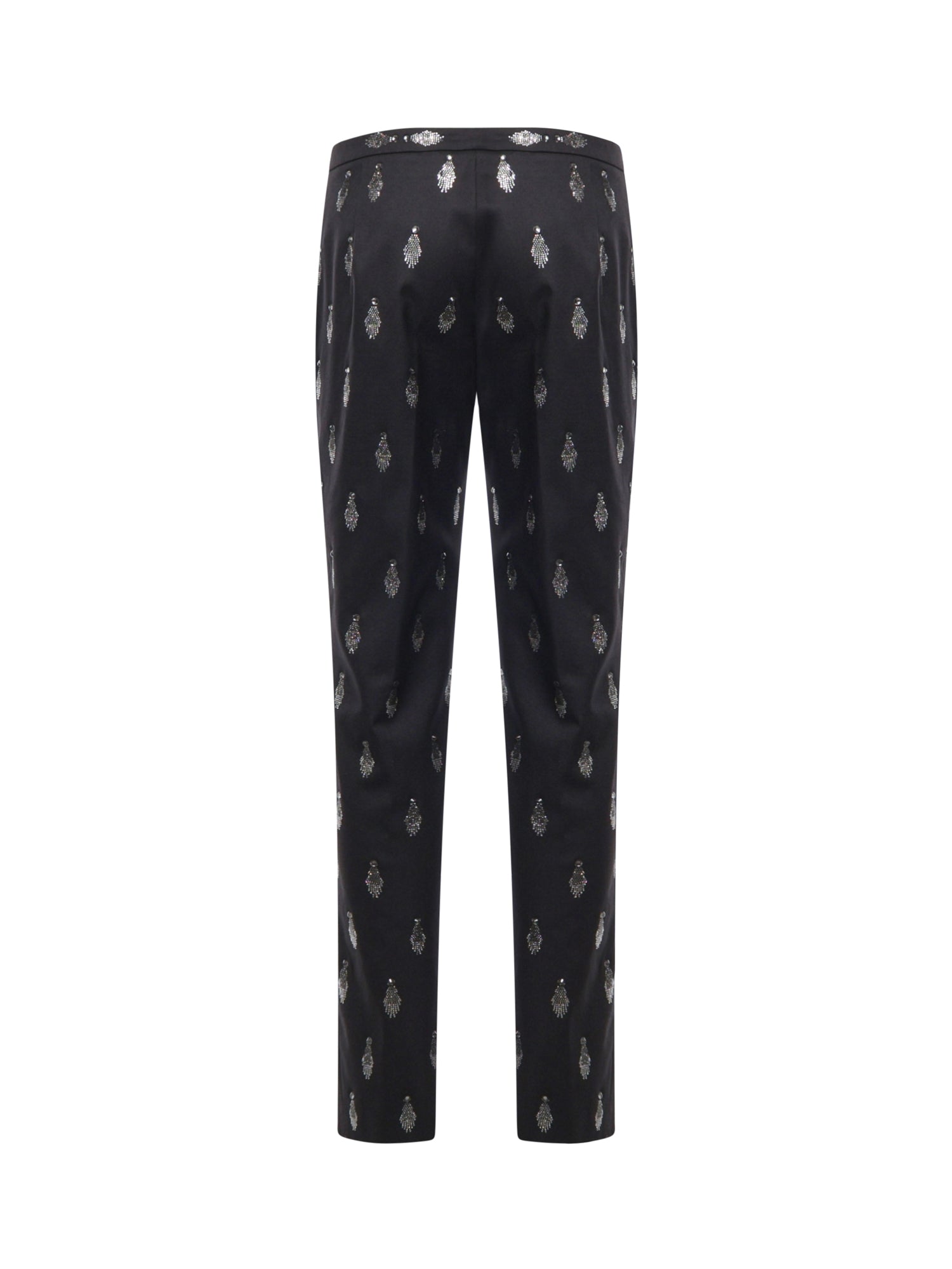 Pantaloni in lana con strass 81AJA159 N0853899 GENNY 