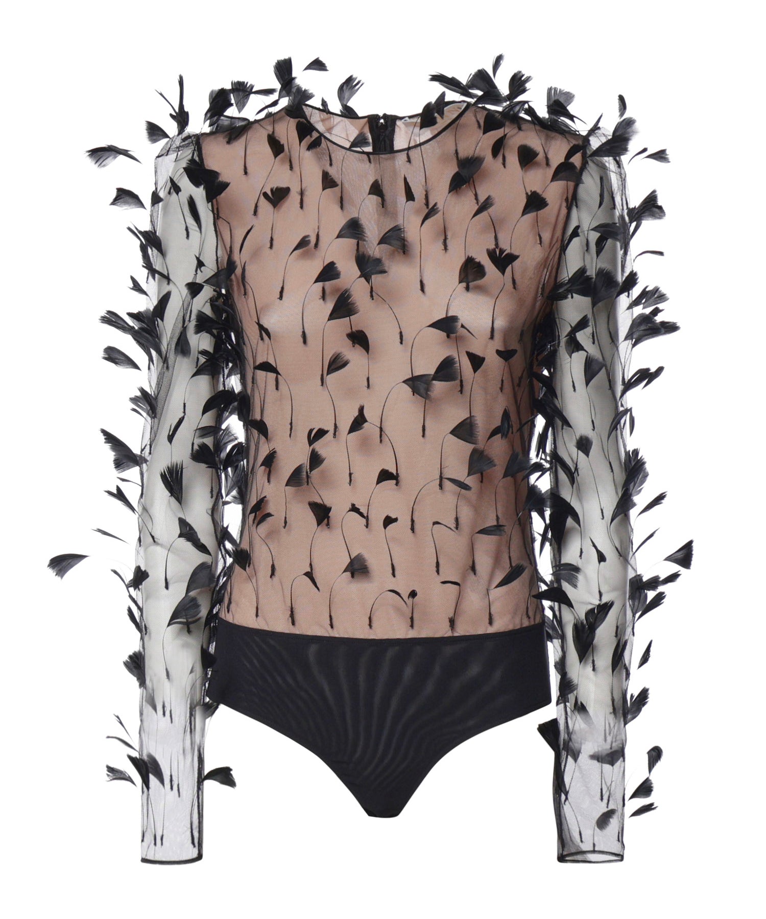 Body con piume 81AJMB90 NR031899 GENNY 
