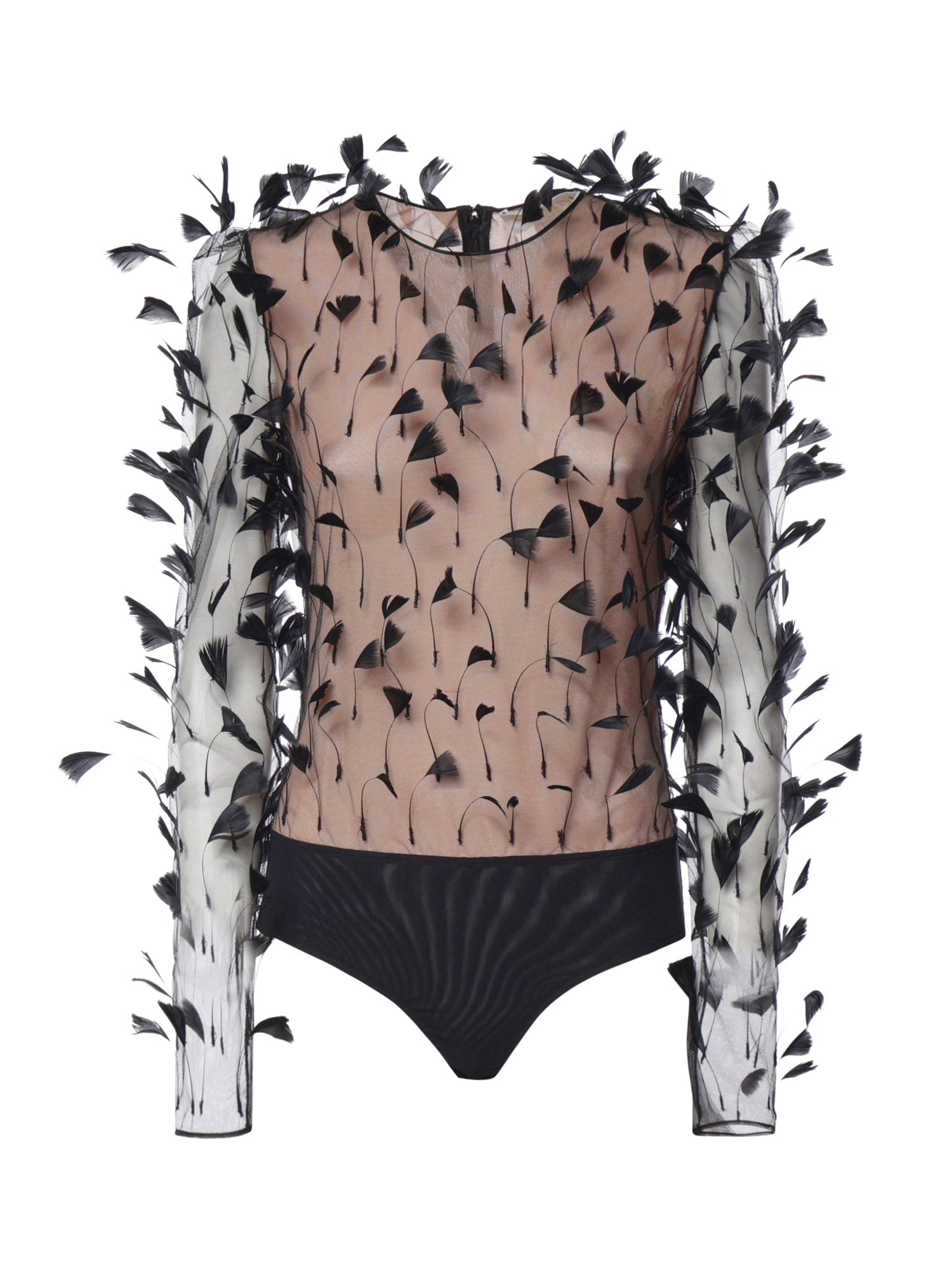 Body con piume 81AJMB90 NR031899 GENNY 
