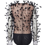 Body con piume 81AJMB90 NR031899 GENNY 