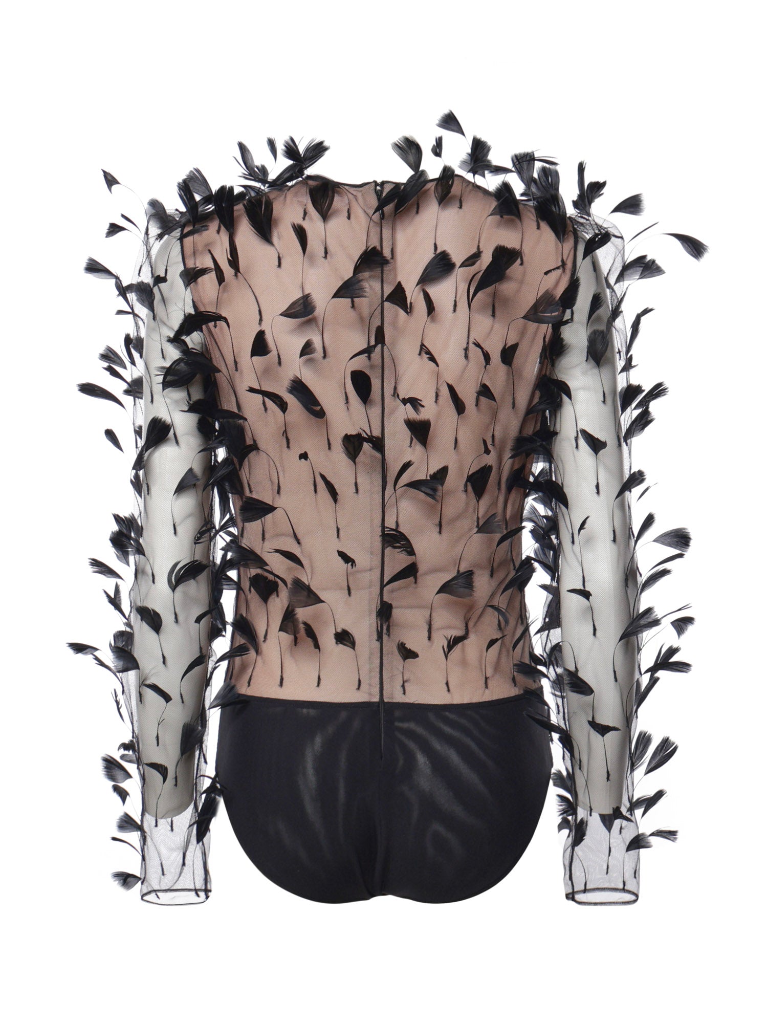 Body con piume 81AJMB90 NR031899 GENNY 