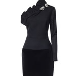 Abito corto monospalla 81AJO467 N0690899 GENNY 
