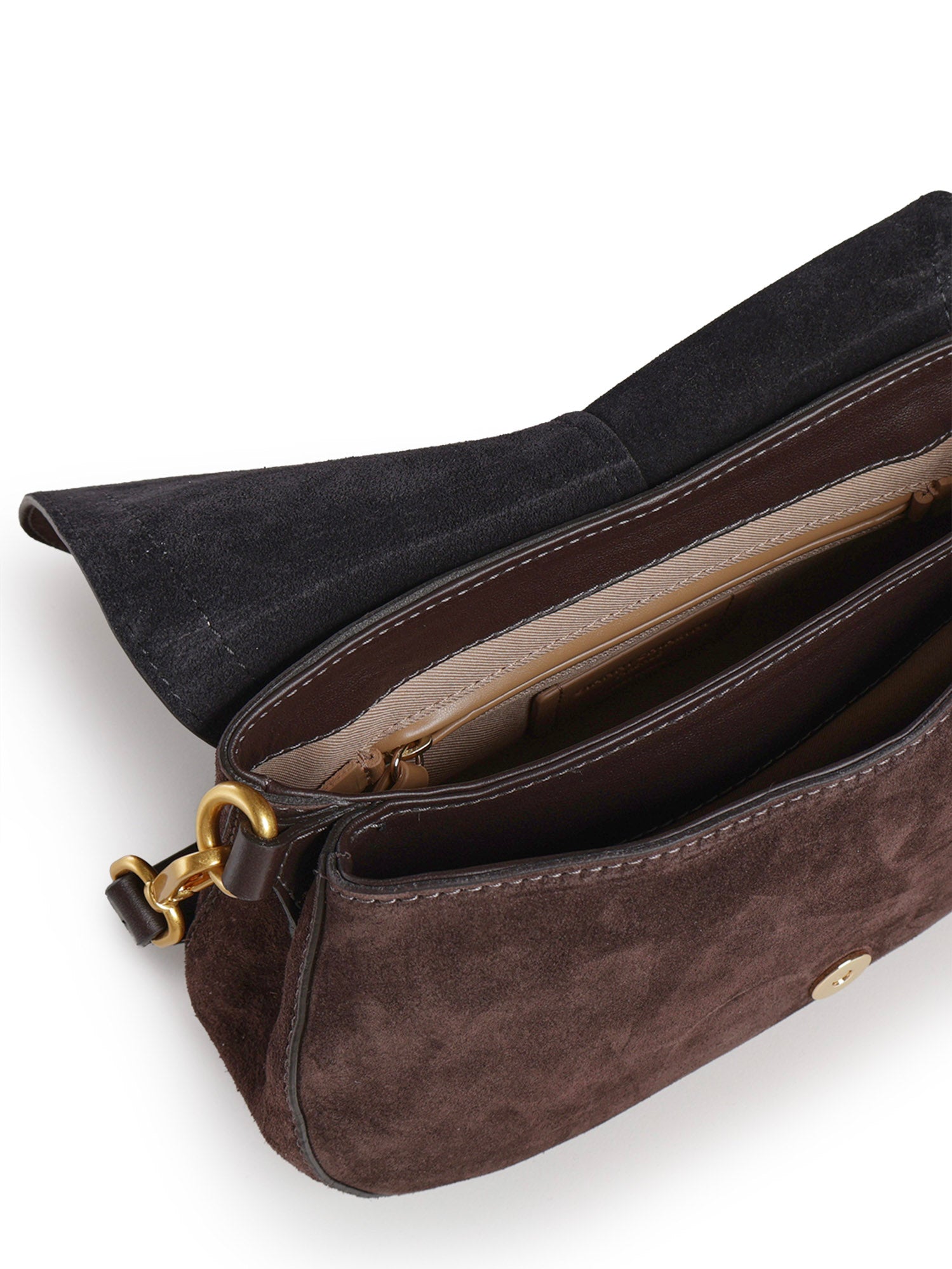 Borsa a spalla Helena Round in suede BS12618 974 GIANNI CHIARINI 