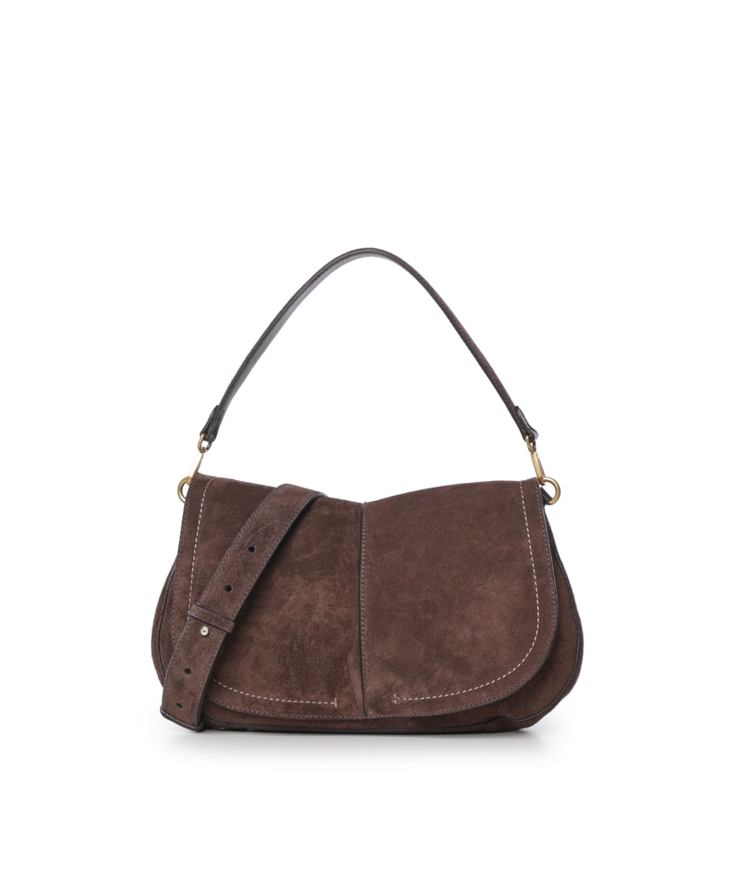 Borsa a spalla Helena Round in suede BS12619 974 GIANNI CHIARINI 