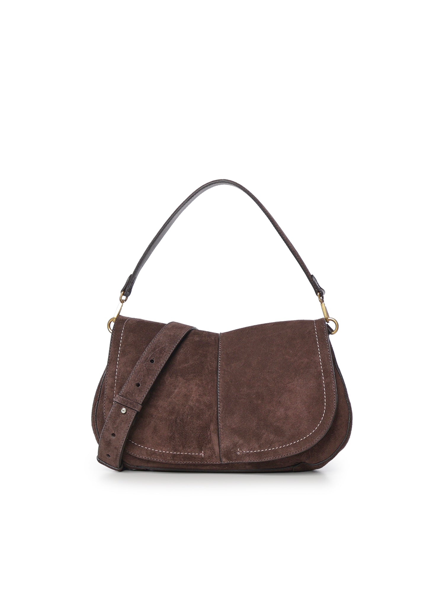 Borsa a spalla Helena Round in suede BS12619 974 GIANNI CHIARINI 