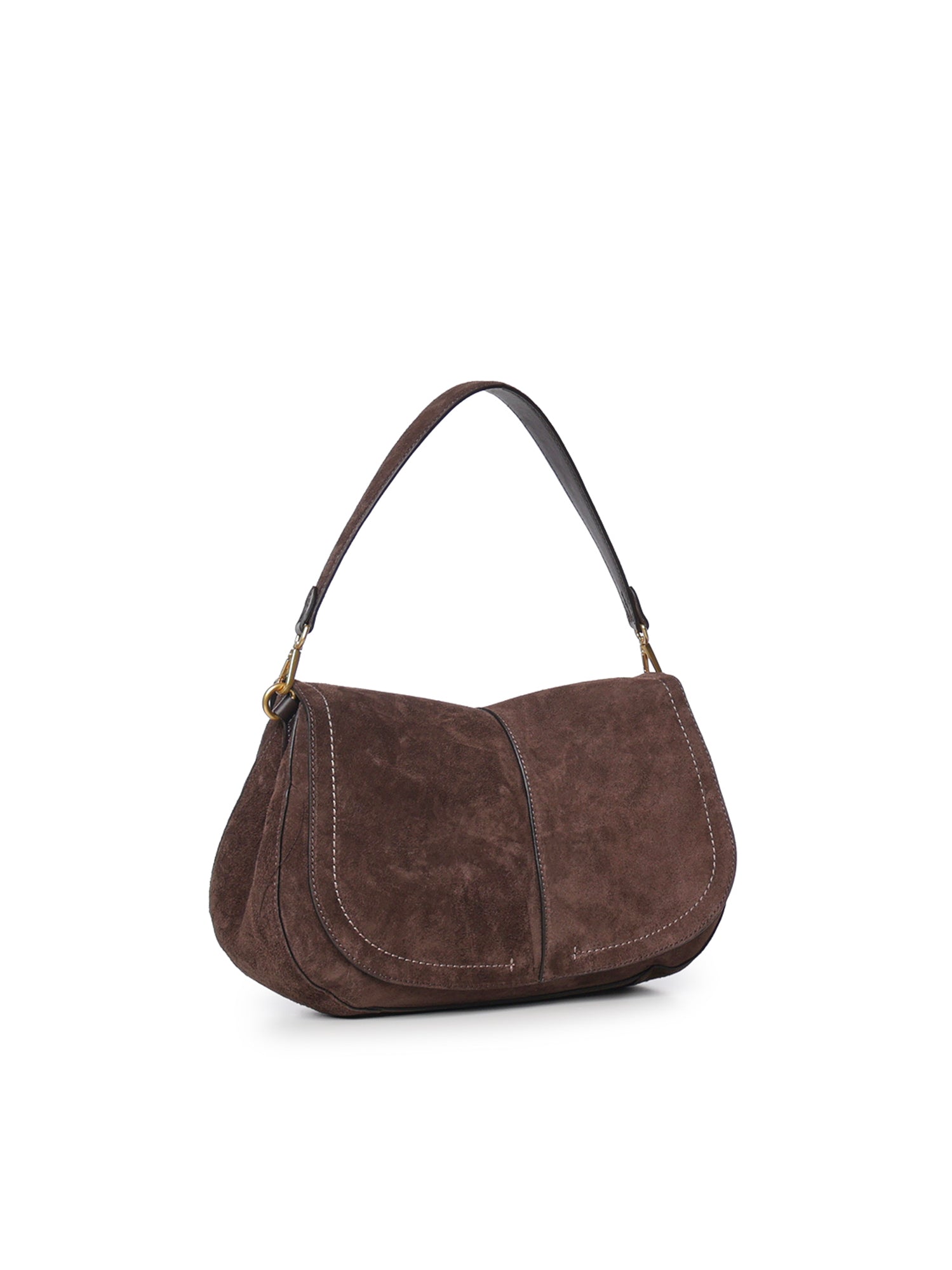Borsa a spalla Helena Round in suede BS12619 974 GIANNI CHIARINI 