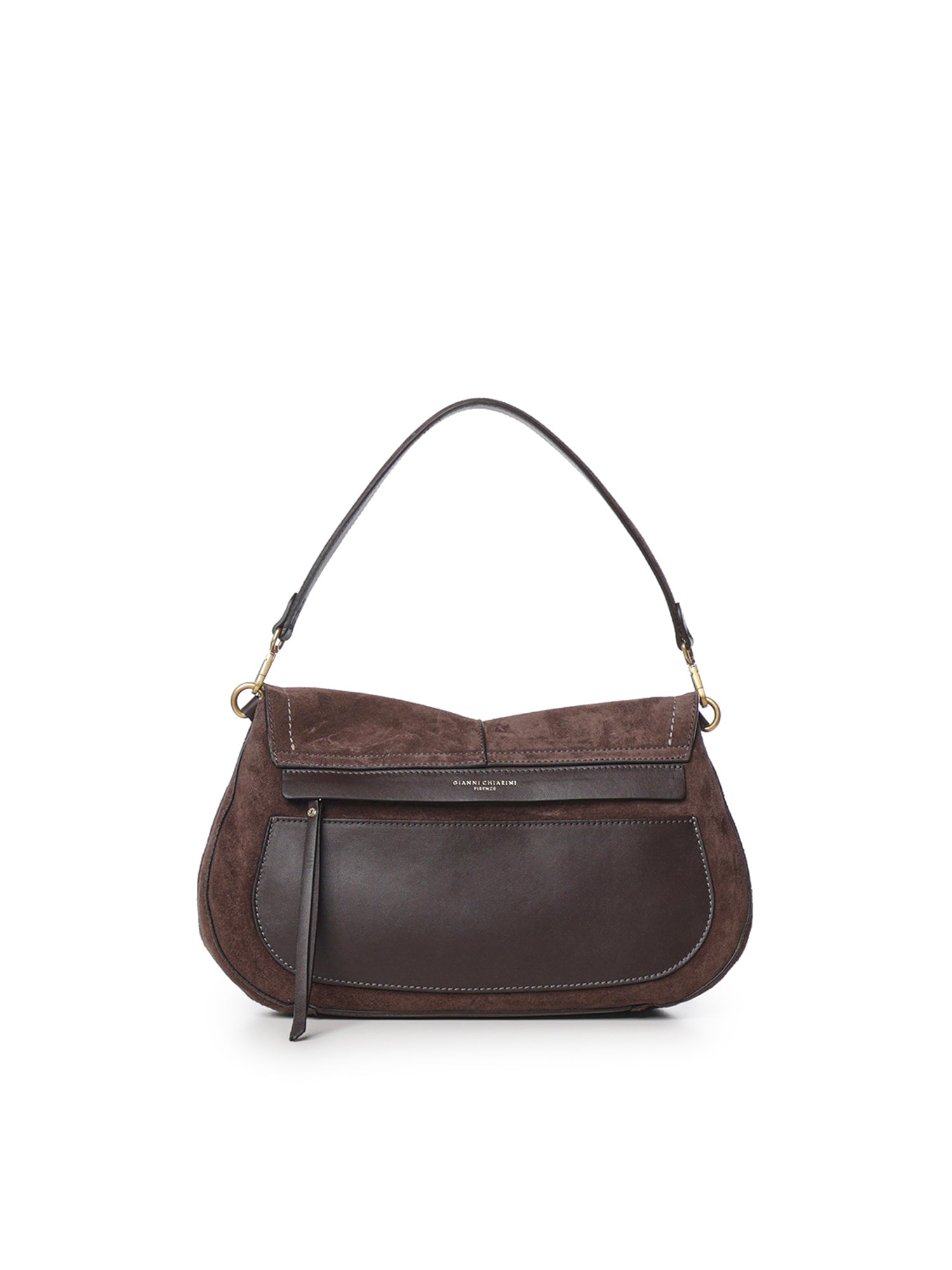 Borsa a spalla Helena Round in suede BS12619 974 GIANNI CHIARINI 