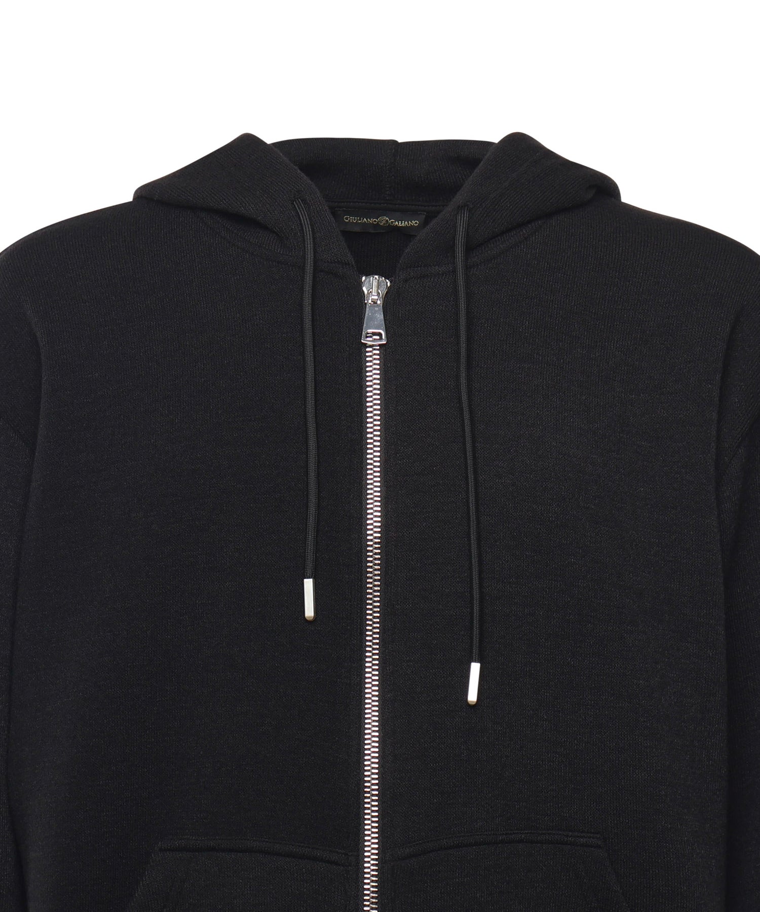 Felpa Hugel con zip HUGEL NERO GIULIANO GALIANO 