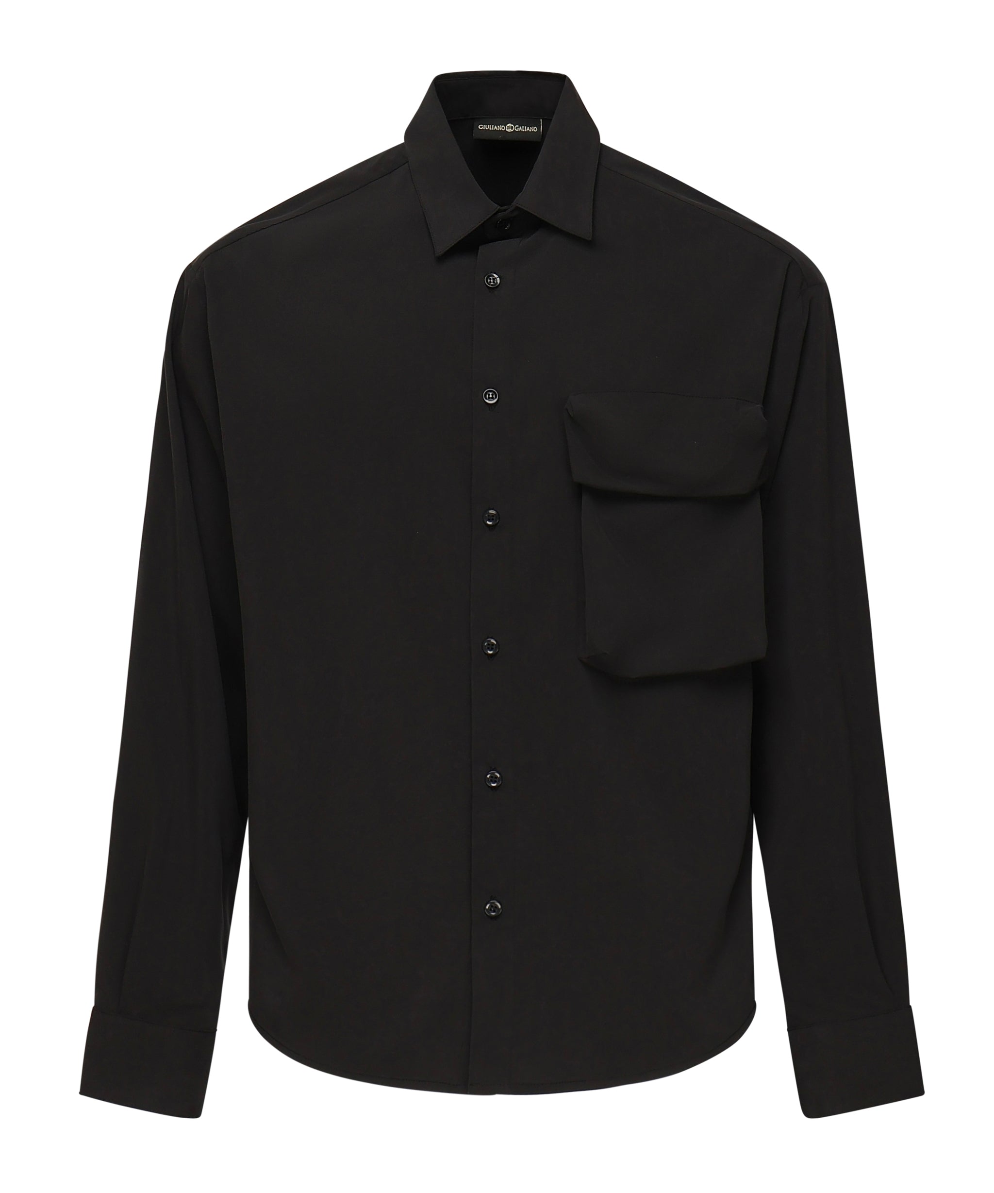 Camicia Wolf con tasca sul petto WOLF -NERO GIULIANO GALIANO 