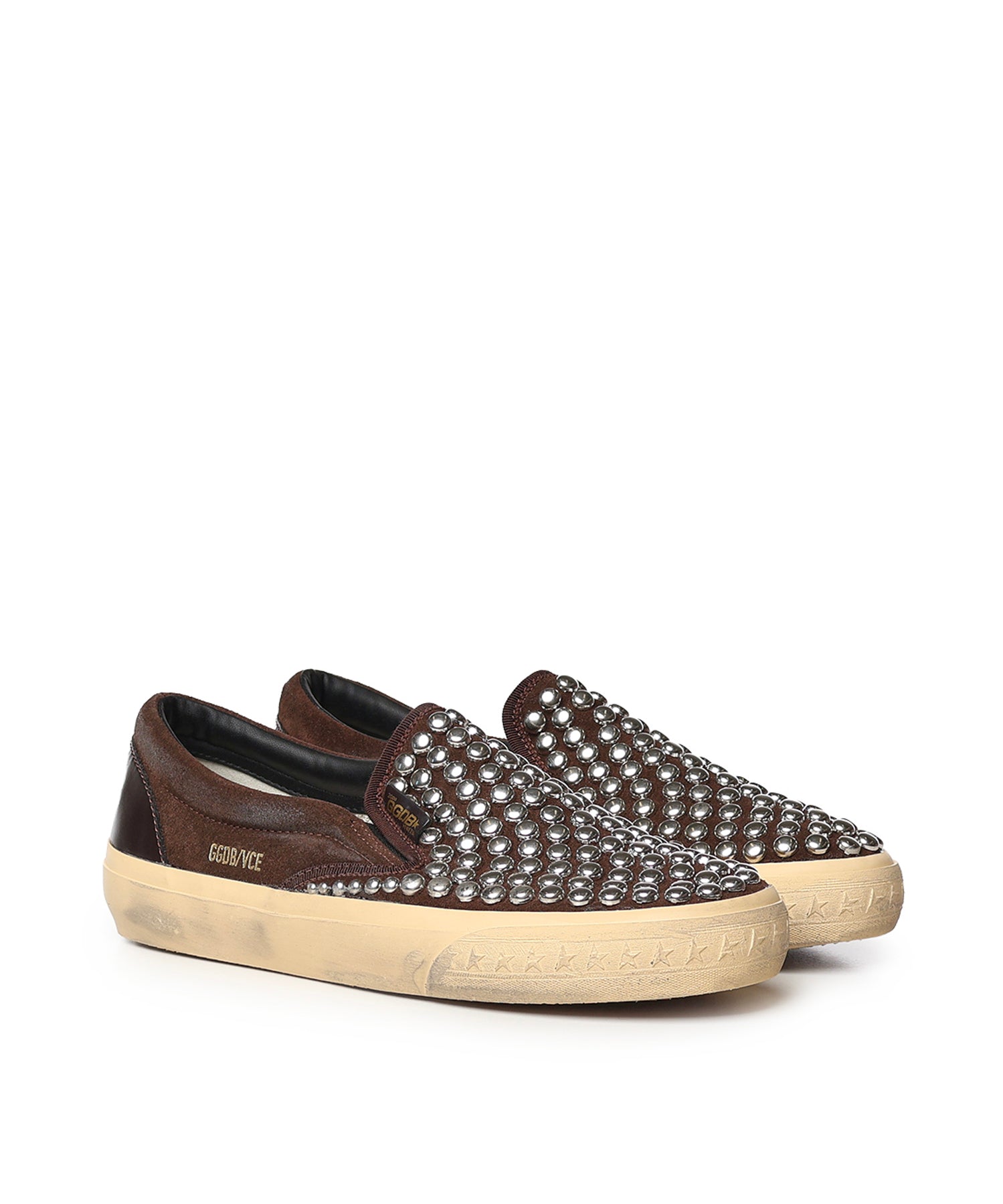 Slip-on Vce in suede con borchie GMF00306 F000876355381 GOLDEN GOOSE 