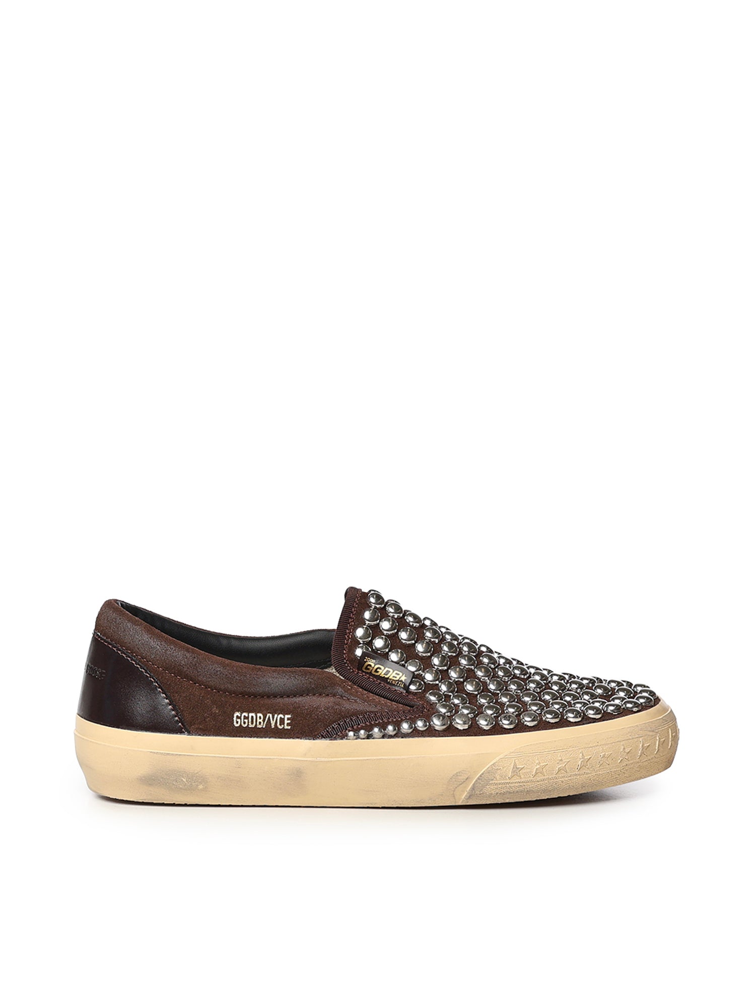 Slip-on Vce in suede con borchie GMF00306 F000876355381 GOLDEN GOOSE 