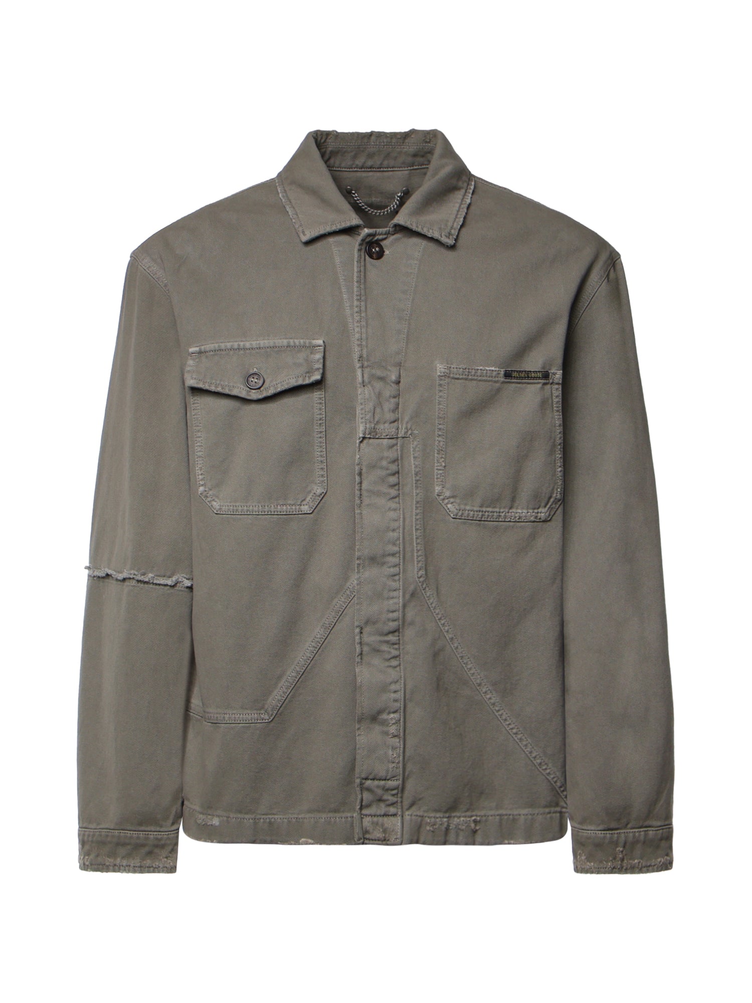Overshirt in twill di cotone GMP02753 P00261335306 GOLDEN GOOSE 