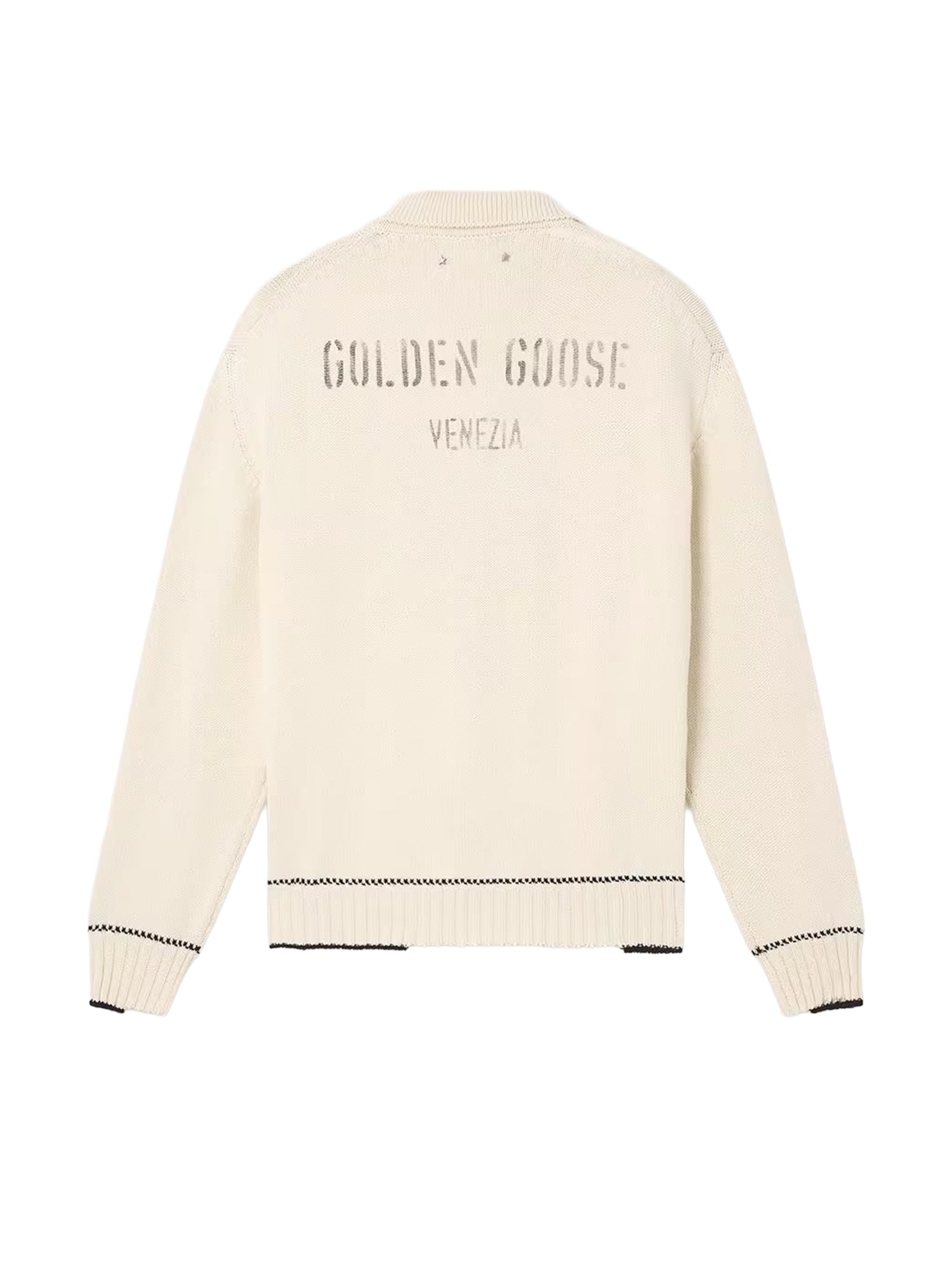 Polo in misto cotone con logo GMP02822 P00267411560 GOLDEN GOOSE 
