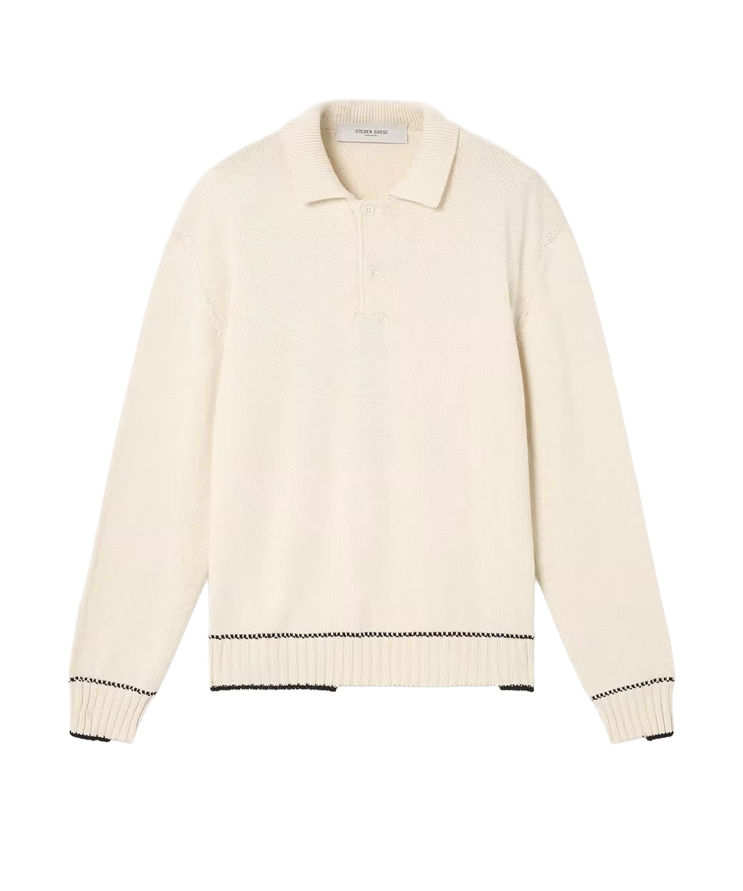 Polo in misto cotone con logo GMP02822 P00267411560 GOLDEN GOOSE 