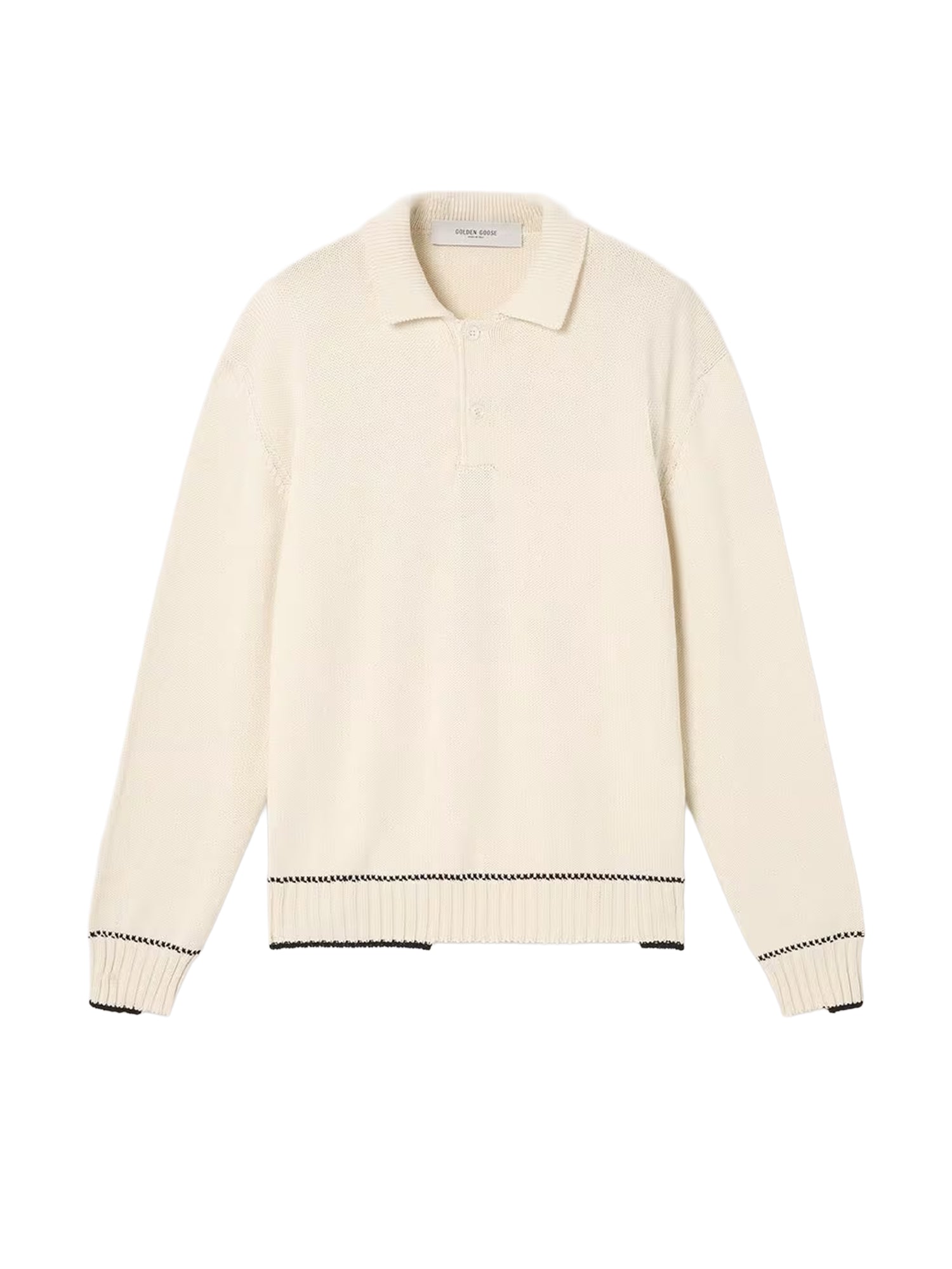 Polo in misto cotone con logo GMP02822 P00267411560 GOLDEN GOOSE 