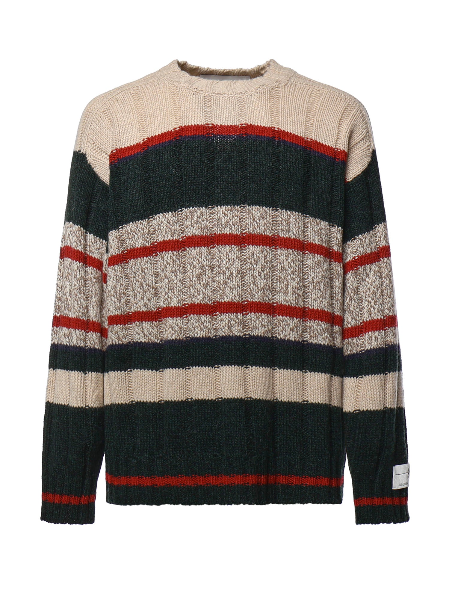 Pullover a righe in misto alpaca GMP02833 P00267182748 GOLDEN GOOSE 