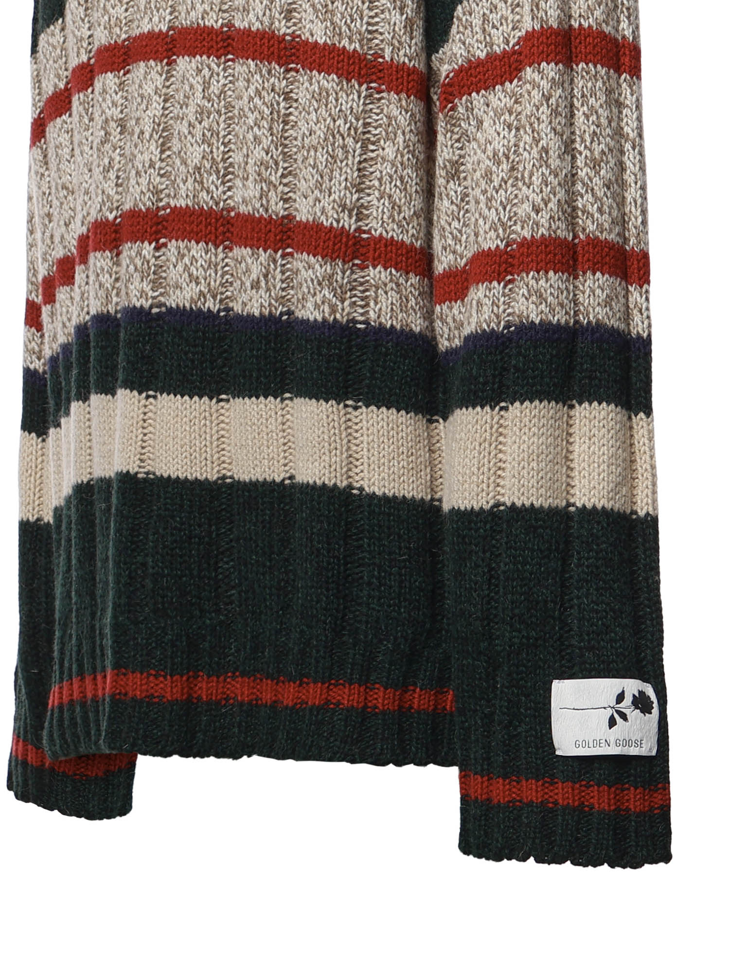 Pullover a righe in misto alpaca GMP02833 P00267182748 GOLDEN GOOSE 