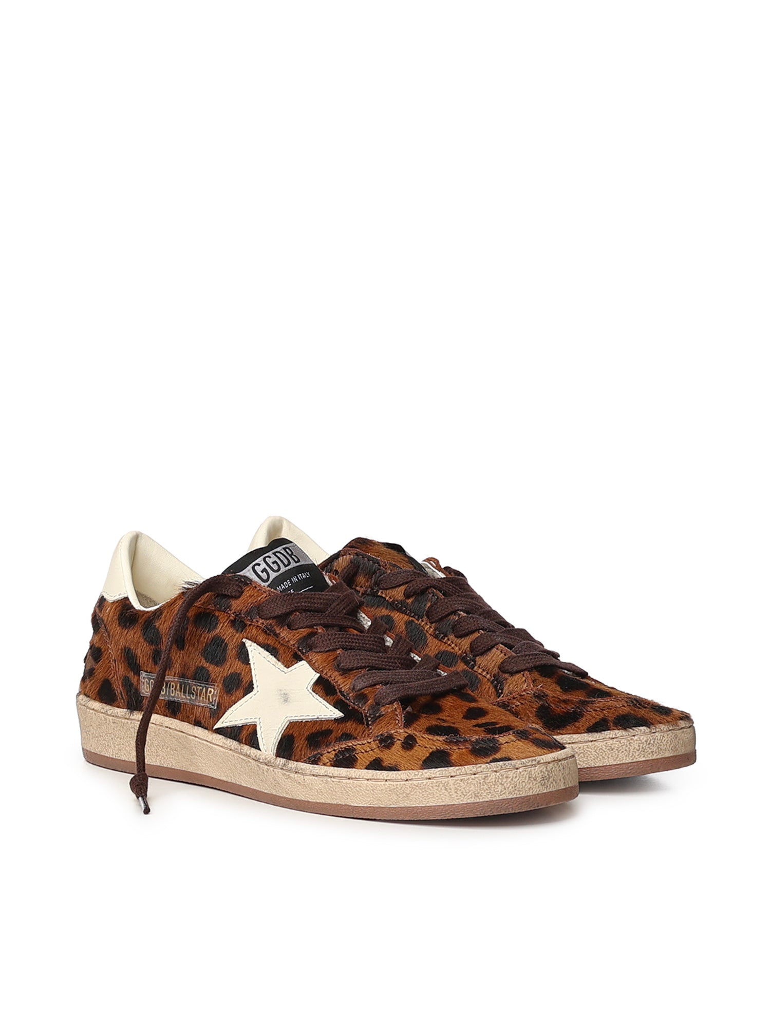 Sneaker Ball Star in cavallino leo GWF00117 F00870355655 GOLDEN GOOSE 