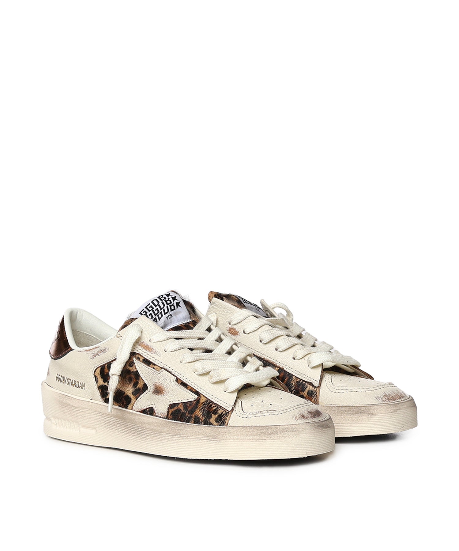 Sneaker Stardan in pelle e cavallino GWF00333 F00849181551 GOLDEN GOOSE 