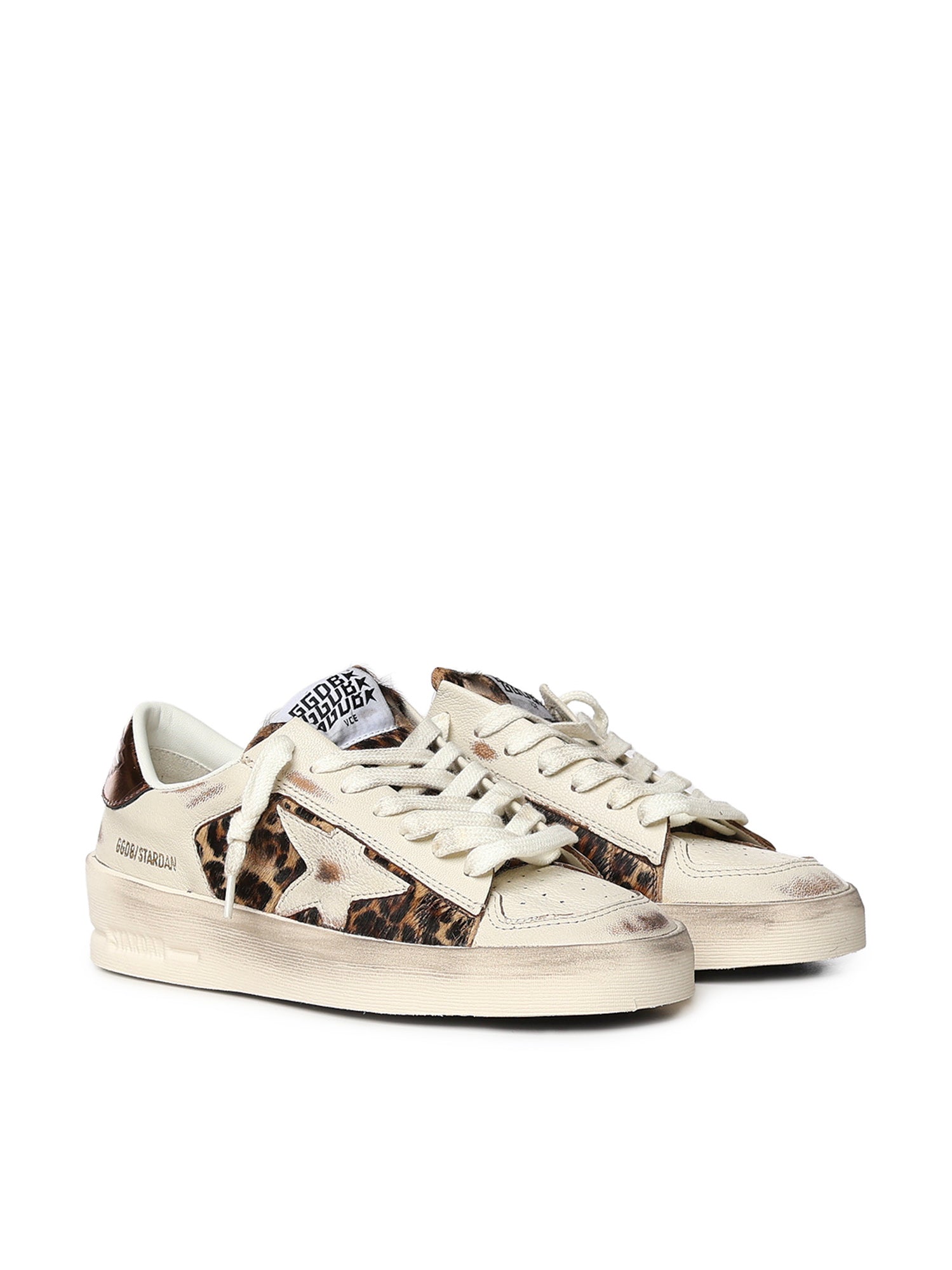 Sneaker Stardan in pelle e cavallino GWF00333 F00849181551 GOLDEN GOOSE 