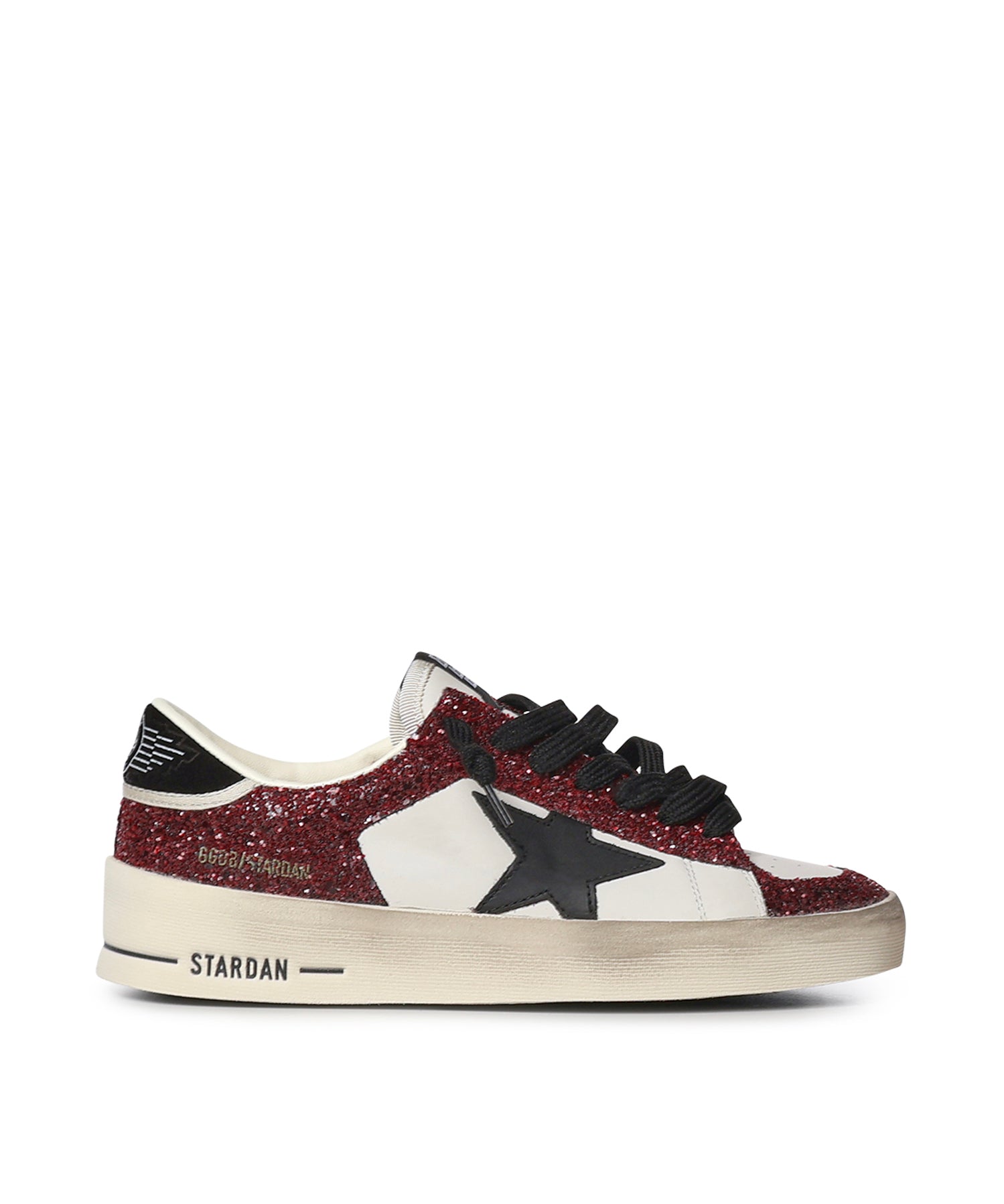 Sneaker Stardan in pelle con glitter GWF00333 F00876615994 GOLDEN GOOSE 