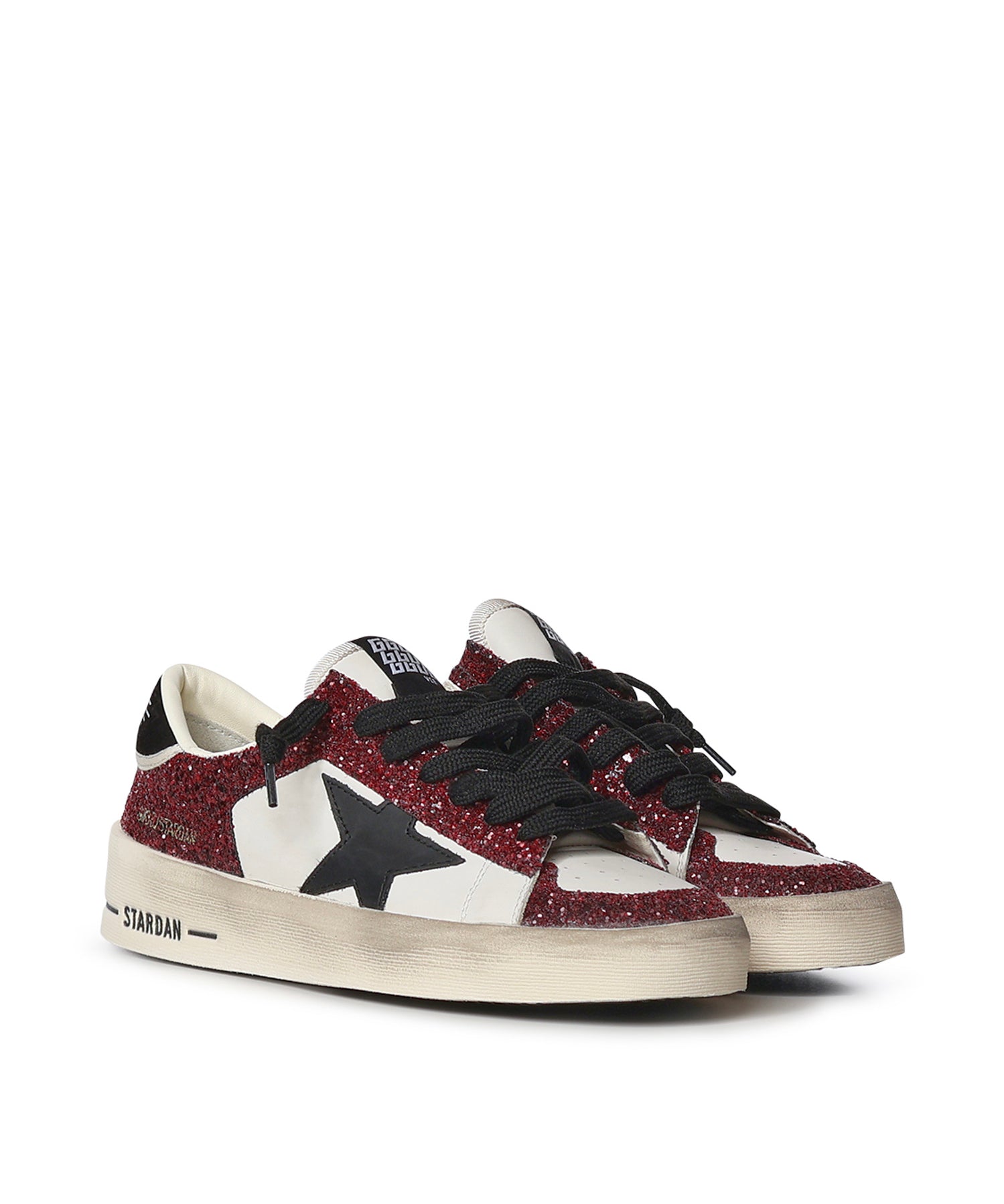 Sneaker Stardan in pelle con glitter GWF00333 F00876615994 GOLDEN GOOSE 