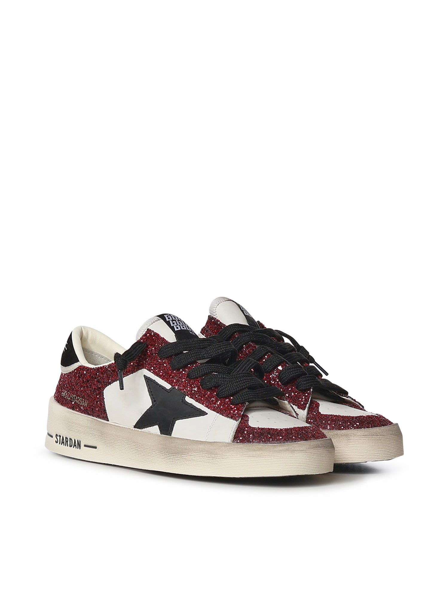 Sneaker Stardan in pelle con glitter GWF00333 F00876615994 GOLDEN GOOSE 