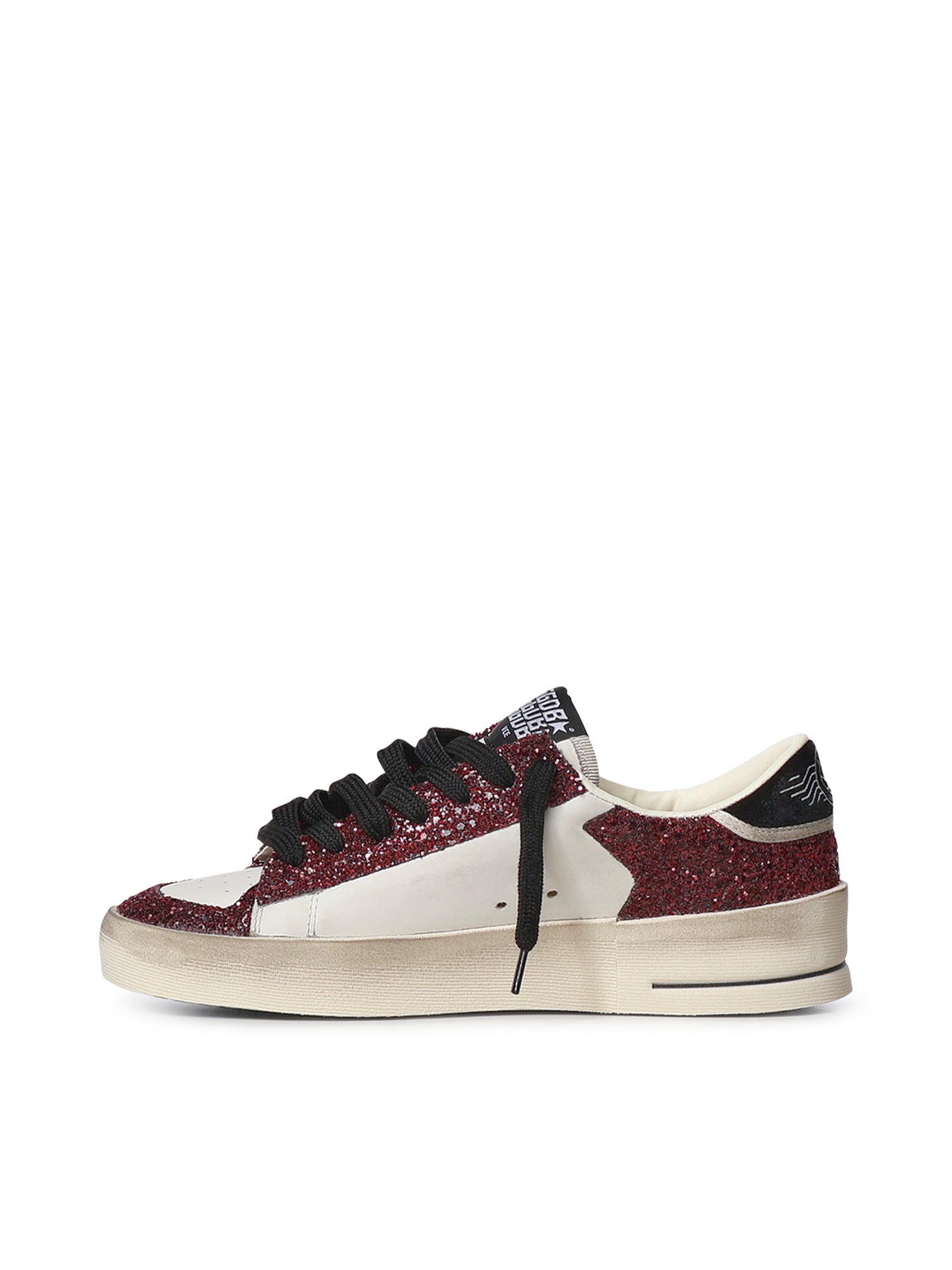 Sneaker Stardan in pelle con glitter GWF00333 F00876615994 GOLDEN GOOSE 