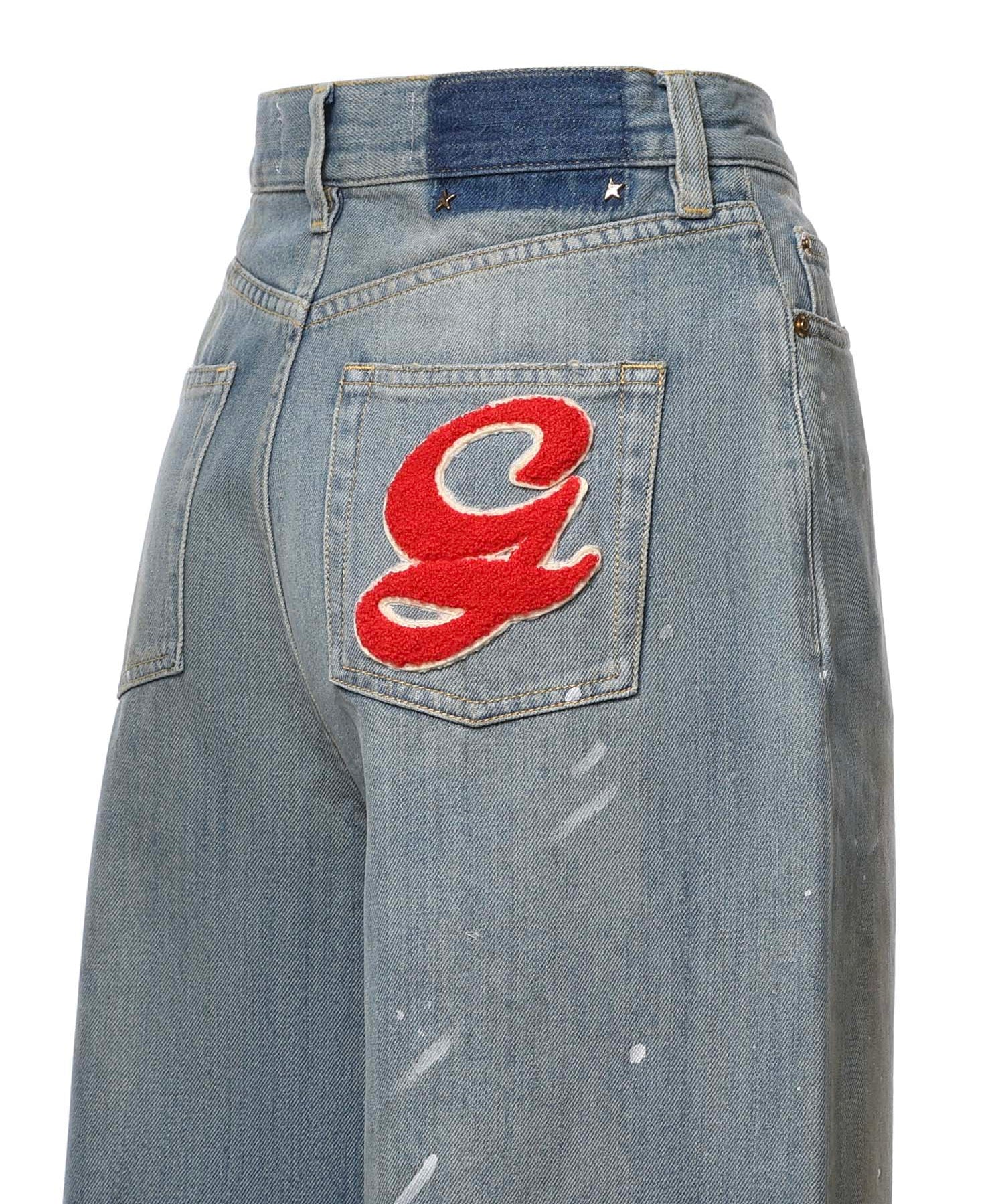 Jeans a gamba larga in denim GWP02079 P00260650100 GOLDEN GOOSE 