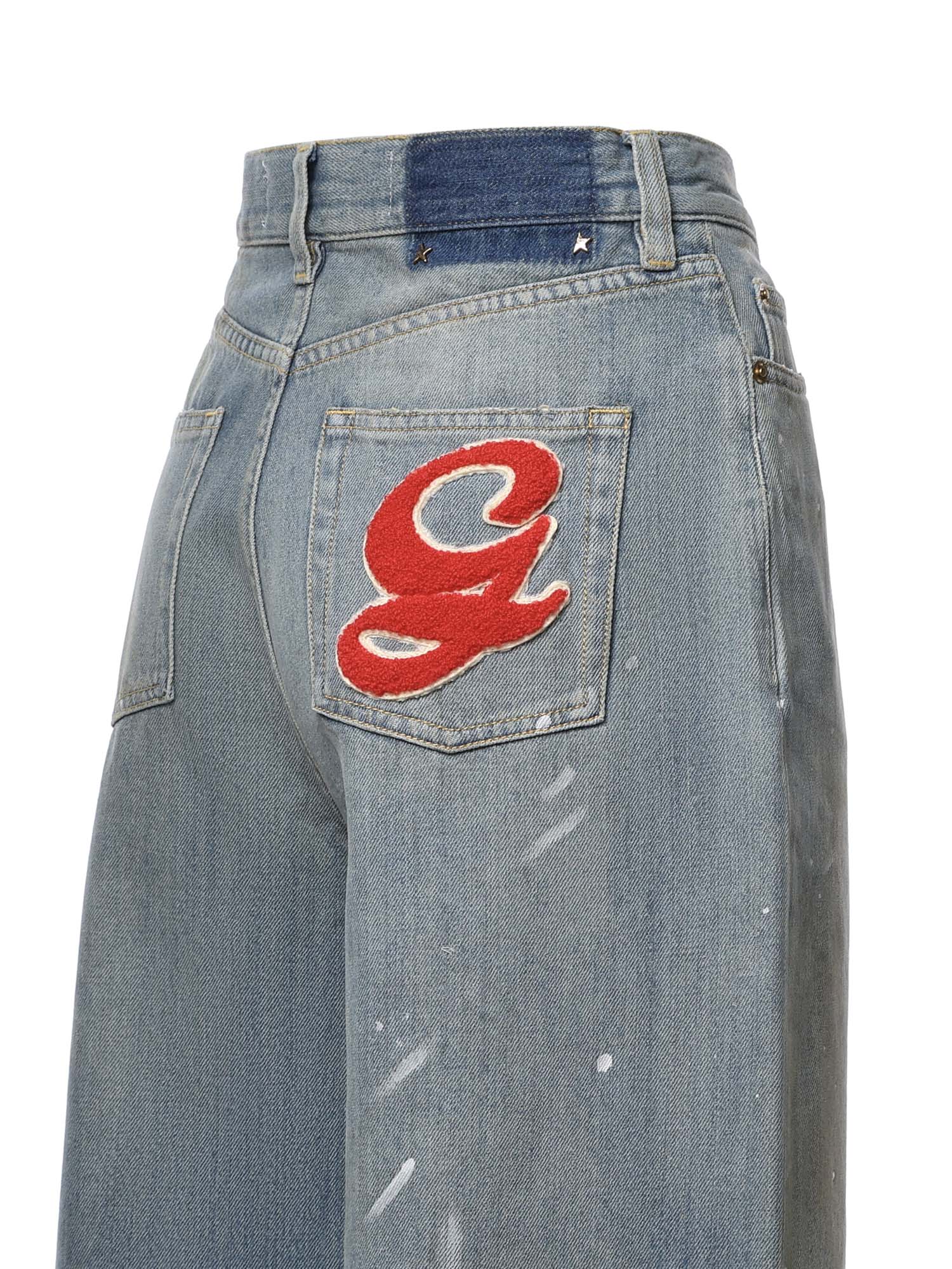 Jeans a gamba larga in denim GWP02079 P00260650100 GOLDEN GOOSE 