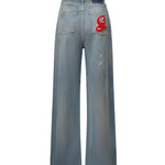 Jeans a gamba larga in denim GWP02079 P00260650100 GOLDEN GOOSE 