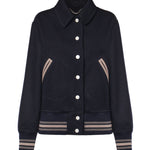 Bomber in lana con logo GWP02742 P00259551119 GOLDEN GOOSE 