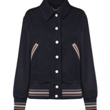 Bomber in lana con logo GWP02742 P00259551119 GOLDEN GOOSE 