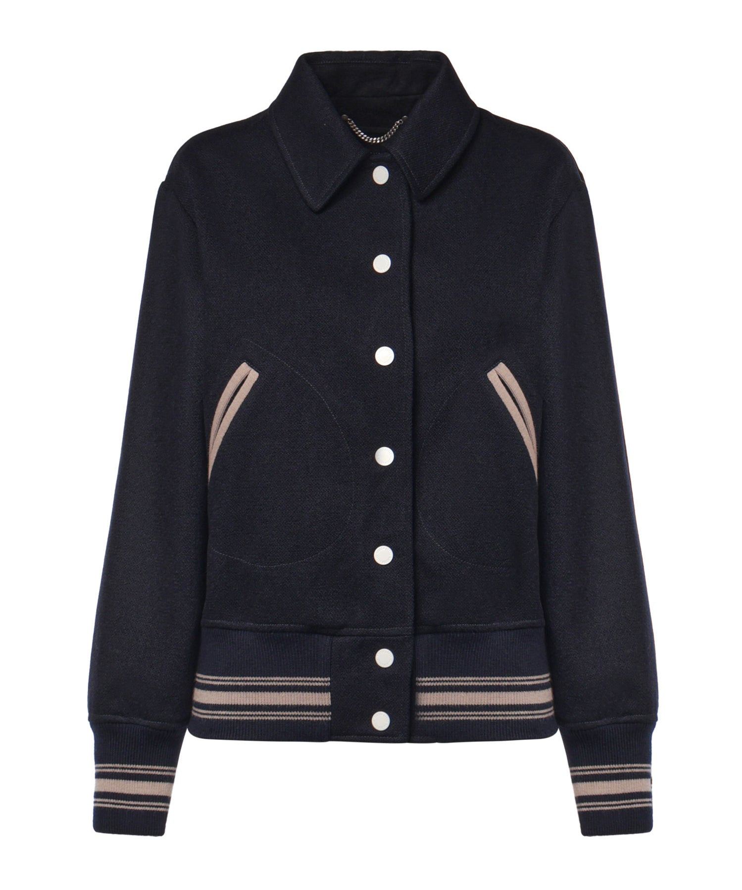 Bomber in lana con logo GWP02742 P00259551119 GOLDEN GOOSE 
