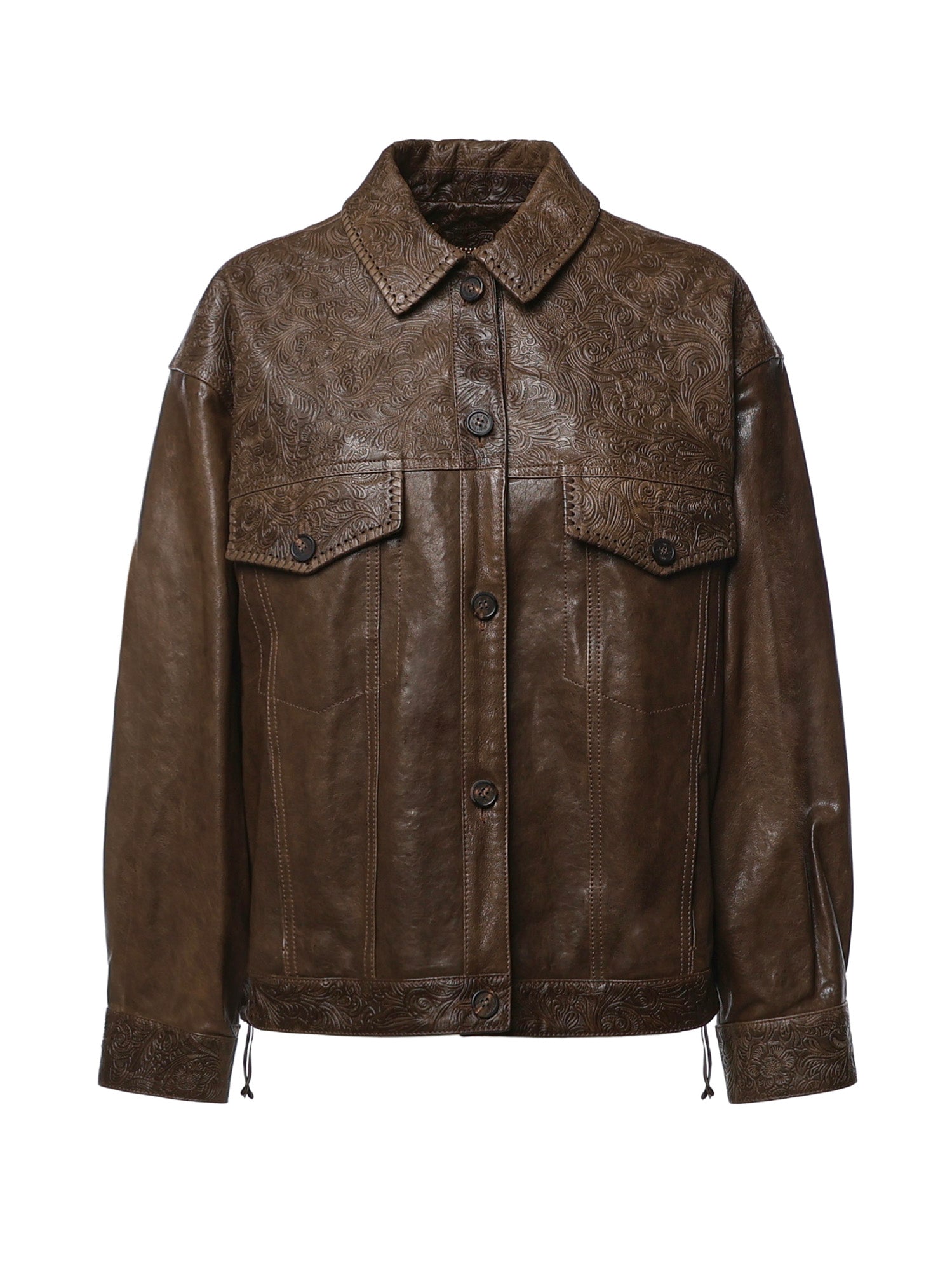 Giacca in pelle GWP02789 P00266736110 GOLDEN GOOSE 