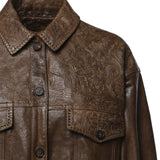 Giacca in pelle GWP02789 P00266736110 GOLDEN GOOSE 
