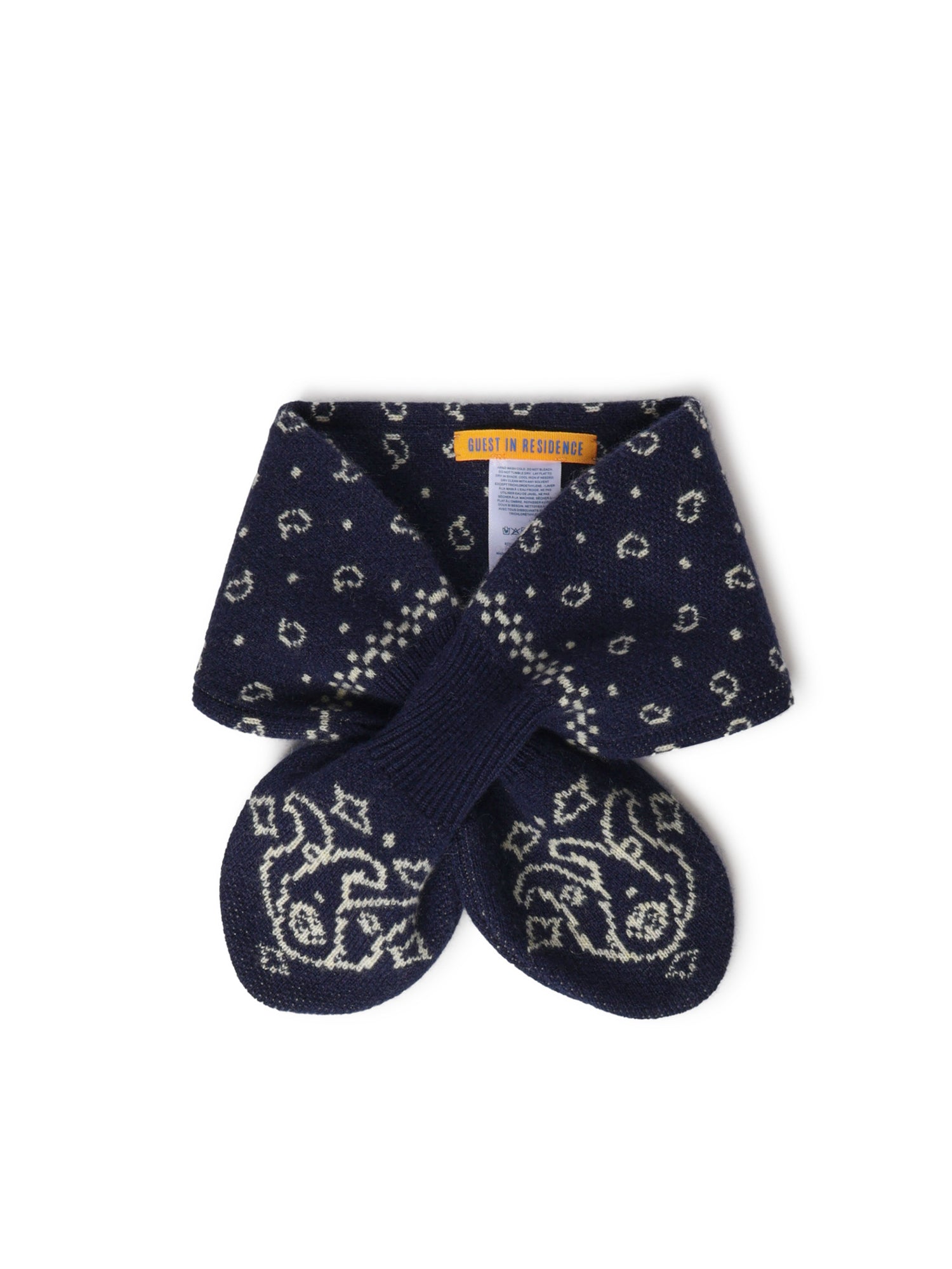 Sciarpa "Bandana Bowtie" in misto lana A28819AL MIDNIGHT/BUTTER GUEST IN RESIDENCE 