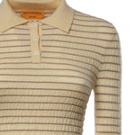 Polo a righe in cashmere W42611SF BUTTER CAMEL GUEST IN RESIDENCE 