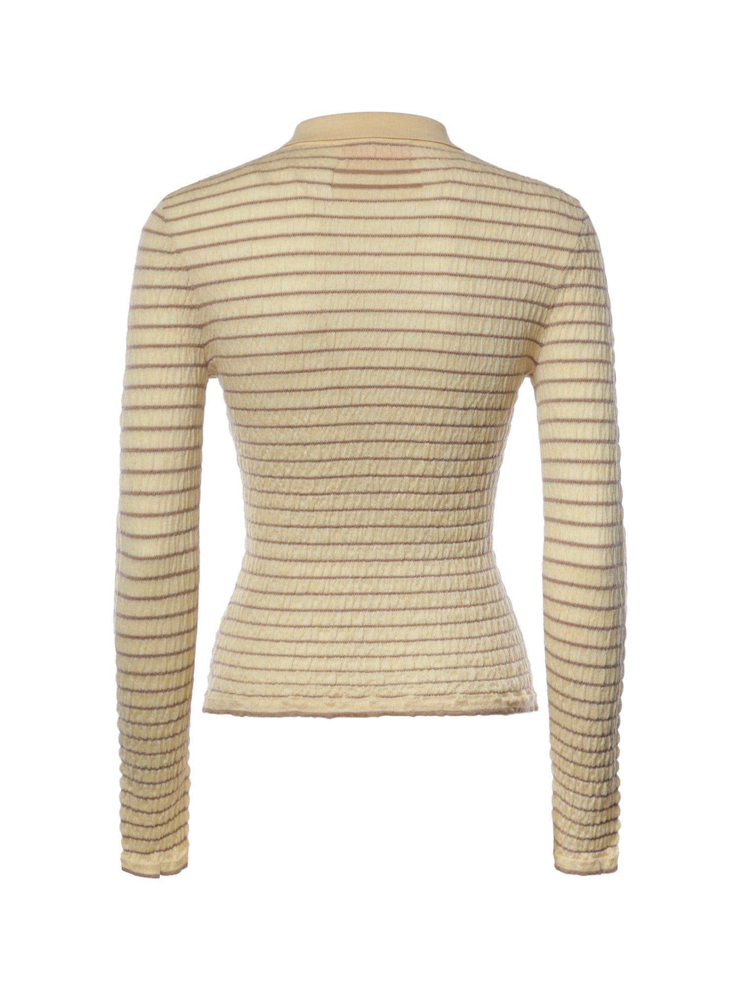 Polo a righe in cashmere W42611SF BUTTER CAMEL GUEST IN RESIDENCE 