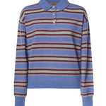 Polo a righe in cashmere W43810JL DELFT BLUE GUEST IN RESIDENCE 